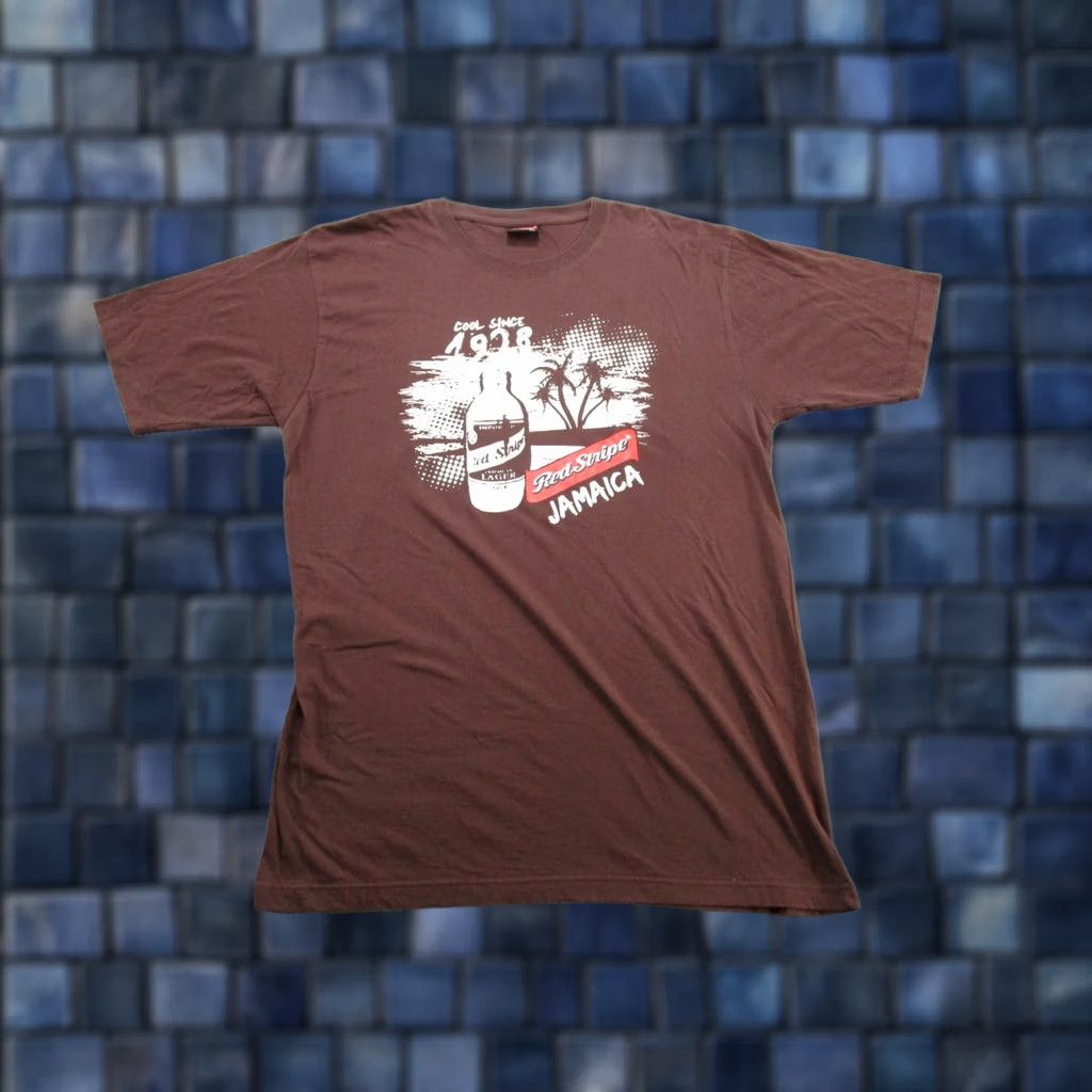 Bob Marley × Vintage 90s Reggae on Red Stripe Beer vintage t shirt
