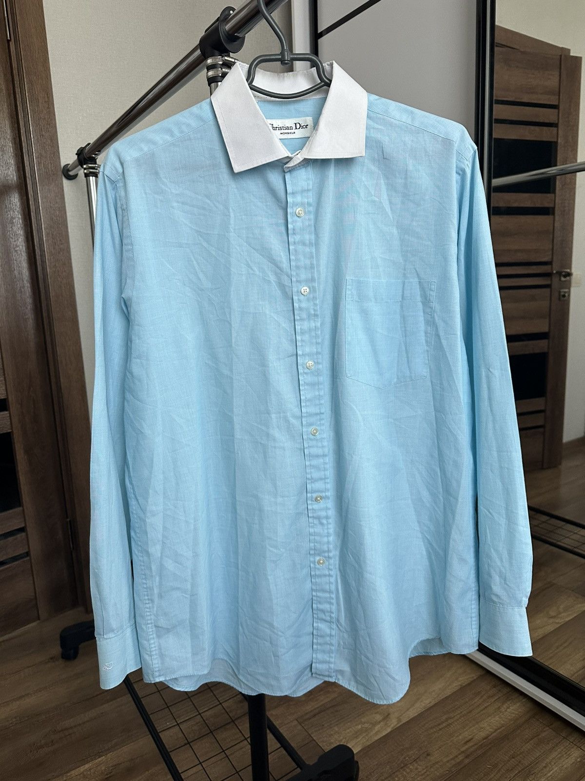 Christian Dior Monsieur Christian Dior Monsieur Shirt Button Up Long Sleeve Vintage Size US L / EU 52-54 / 3 - 2 Thumbnail