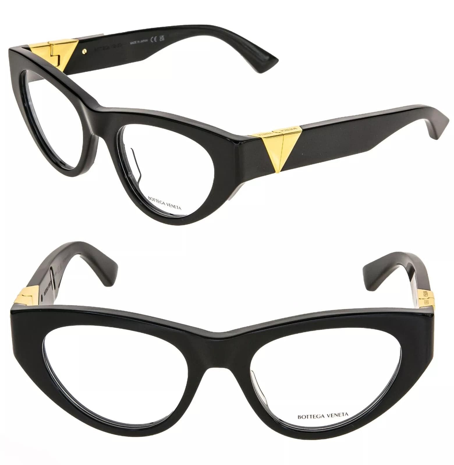 Bottega Veneta Women Eyeglasses Black Cat Eye BV1193O 001 NEW AUTHENTIC Bottega Veneta® BV1190O Cat-Eye Eyeglasses - EuroOptica main image 3