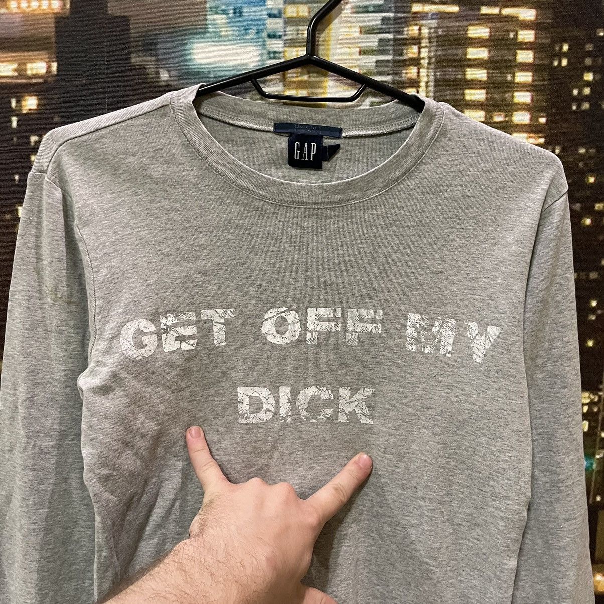 Gap OPIUM T SHIRT HUMOR GET OFF MY DICK PENIS SEX PORNSTAR 90s Size US M / EU 48-50 / 2 - 3 Thumbnail