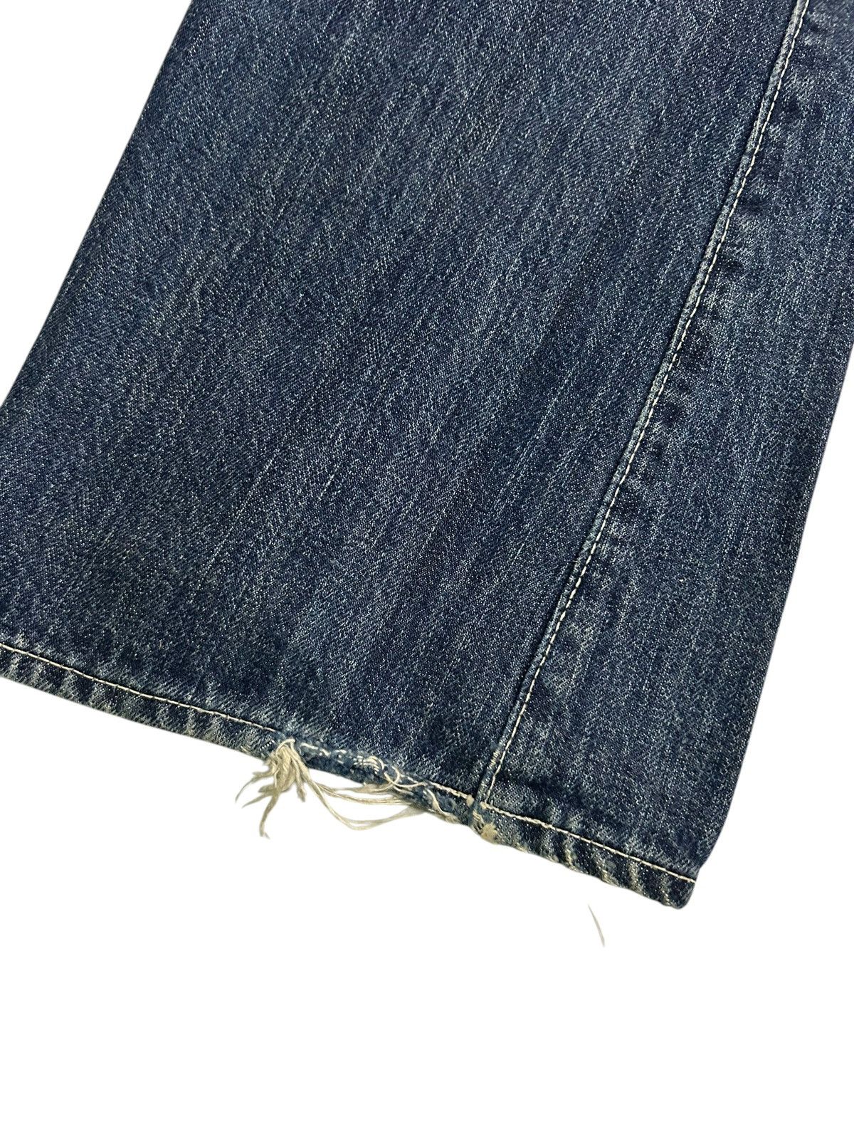 Kapital × Kapital Kountry KAPITAL FLARE SELVEDGE BUCKLE BACK DISTRESSED DENIM ☠️☠️🎌 Size US 31 - 25 Thumbnail