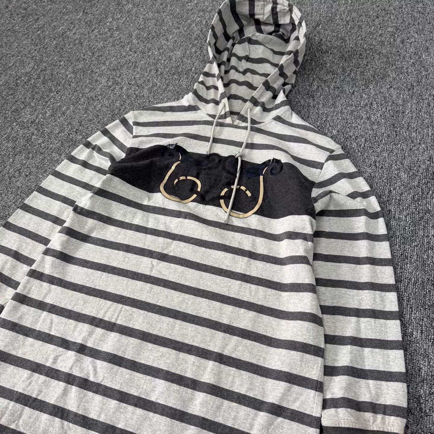 Hermes HERMES Striped Printed Logo Hoodie Dress 36 99 New Size XS / US 0-2 / IT 36-38 - 4 Thumbnail