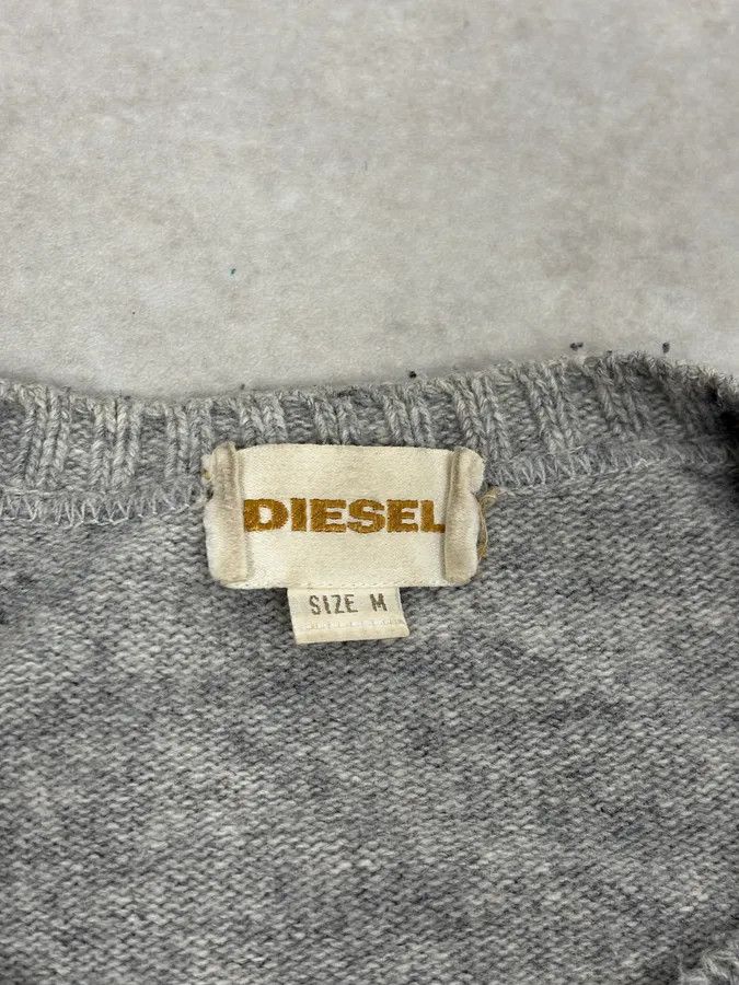 Diesel Diesel Grey Success Script Wool Sweater Size US S / EU 44-46 / 1 - 8 Thumbnail