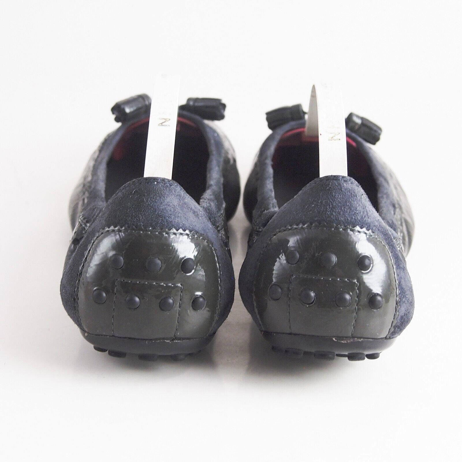 Tod's Tod's Tasseled Flats Blue Suede Gray Pat Leather EU 38 US 8 Size US 8 / IT 38 - 8 Thumbnail