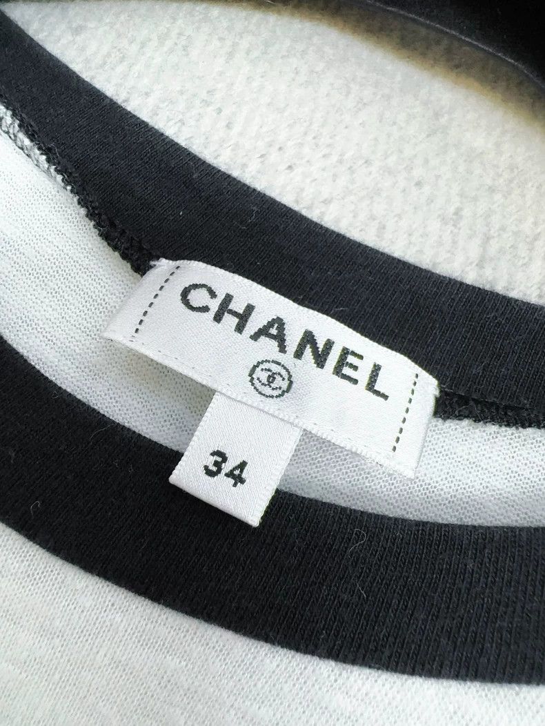 Chanel Chanel 20C black and white lace watch T-shirt short sleeve Size XXS / US 00 / IT 34 - 5 Thumbnail