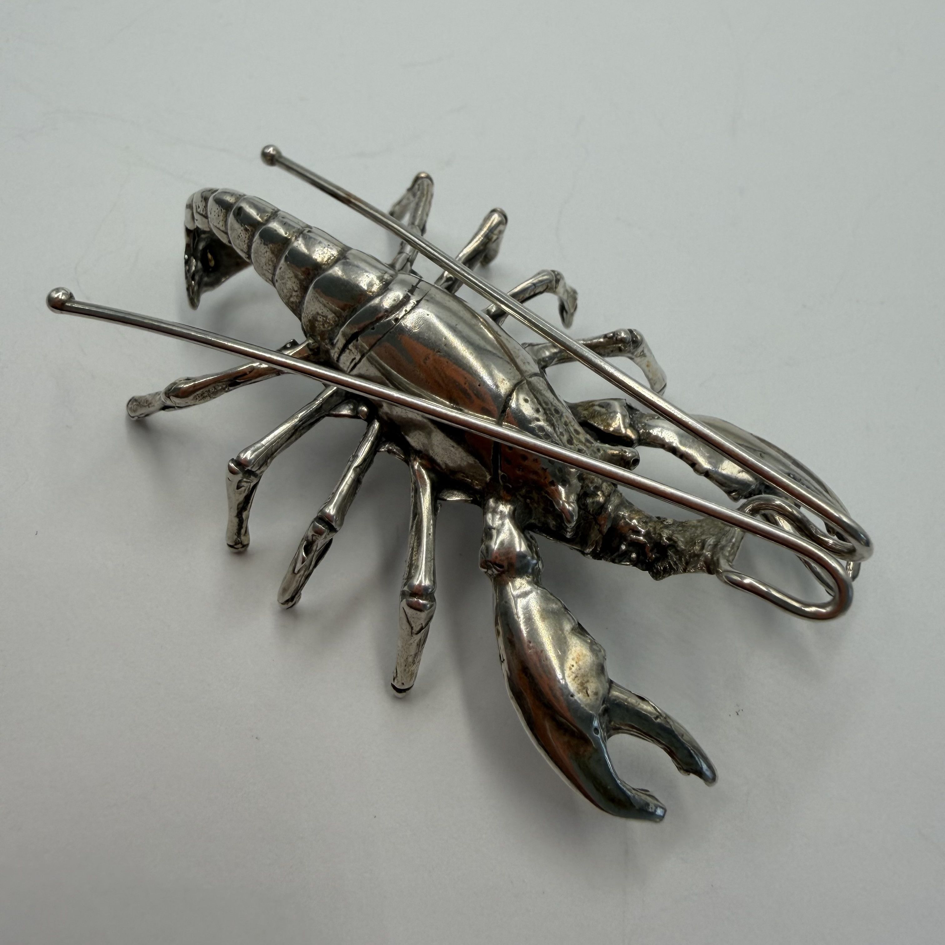 Vintage Vintage Italian 800 Silver Lobster Figurine Miniature Size ONE SIZE - 6 Thumbnail
