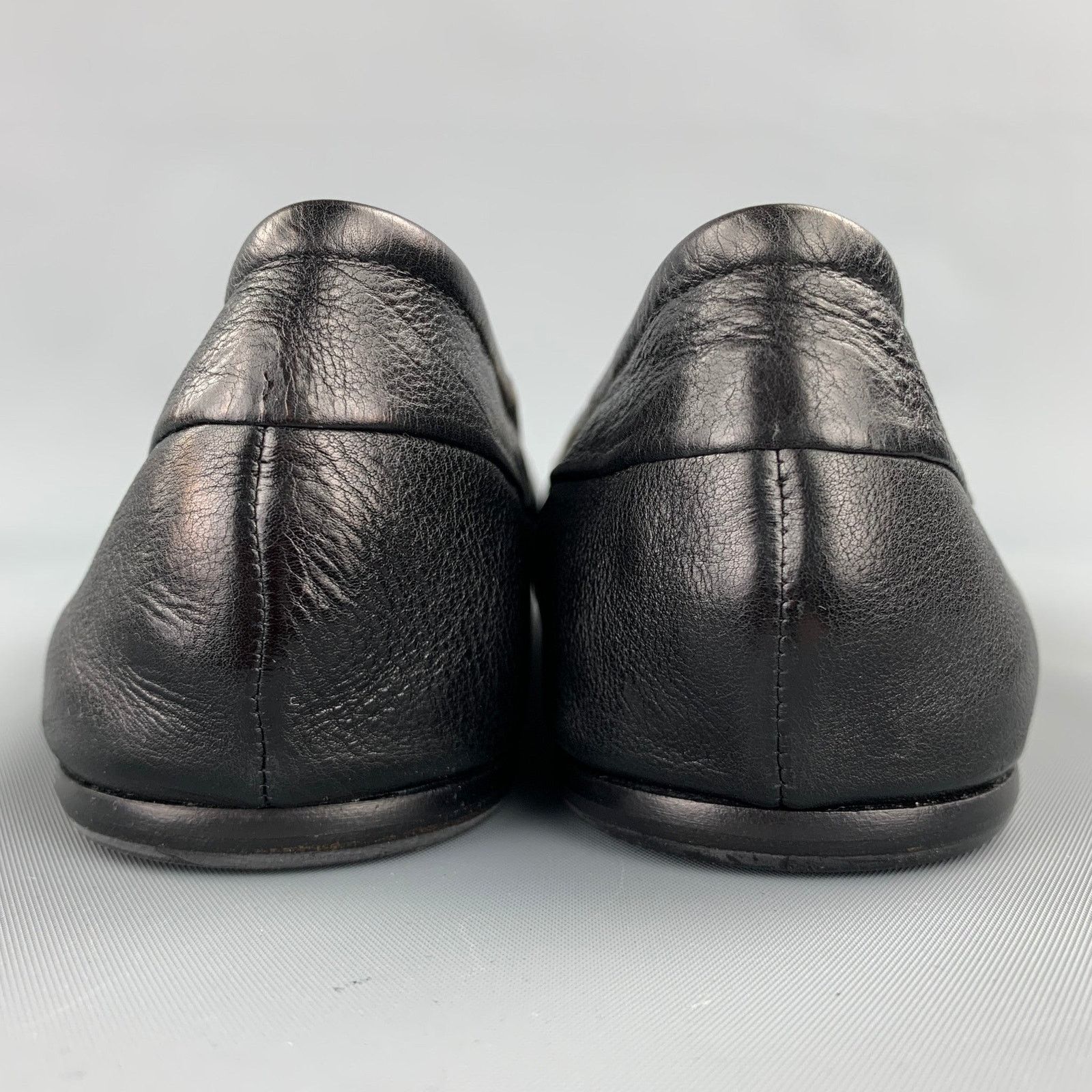 Other REED KRAKOFF Black & Beige Two Tone Leather Cap Toe Flats Size US 7.5 / IT 37.5 - 5 Thumbnail