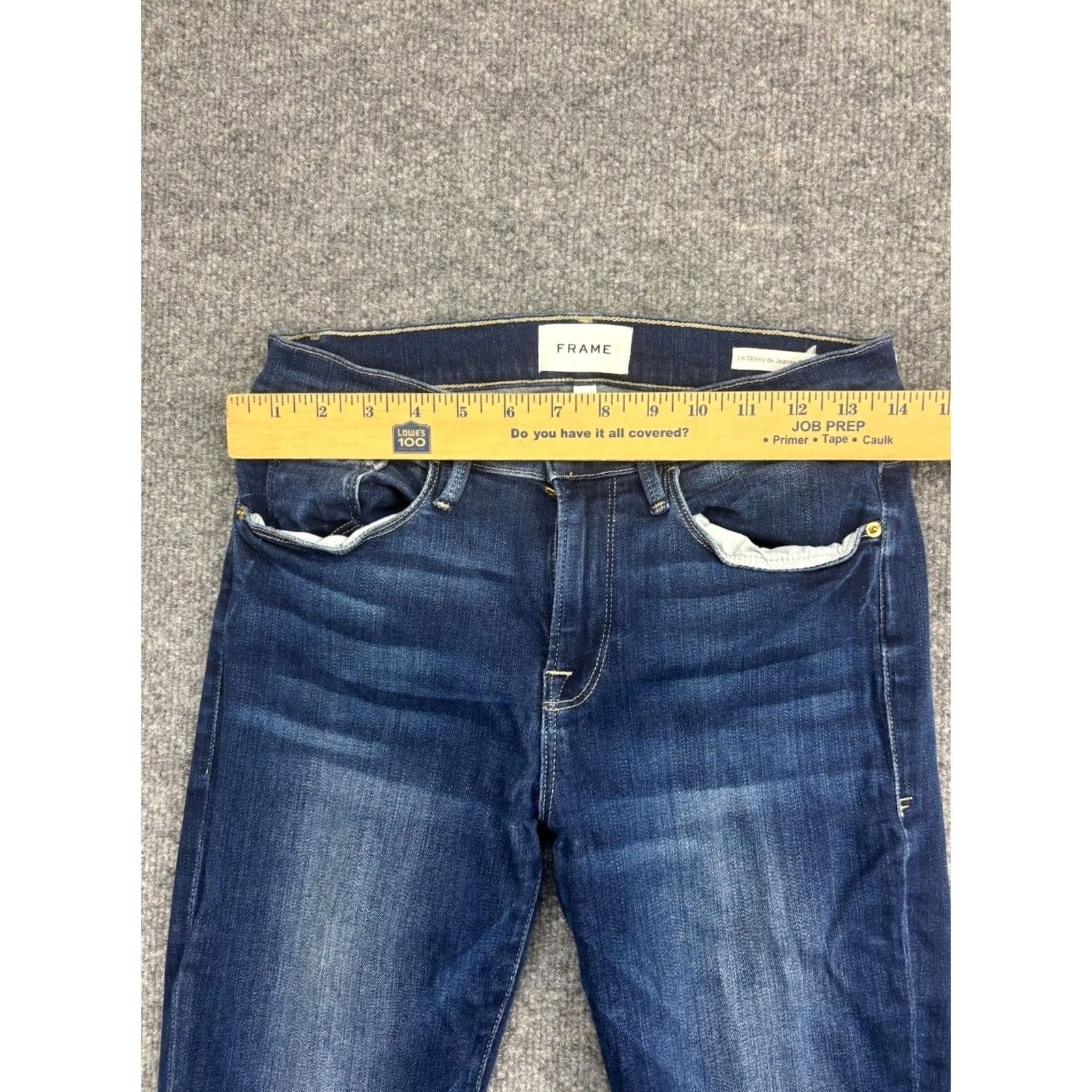 Frame VINTAGE FRAME Le Skinny De Jeanne Crop Jeans Women's 28 Blue Denim Dark Wash Stretch USA Size 28" / US 6 / IT 42 - 3 Thumbnail