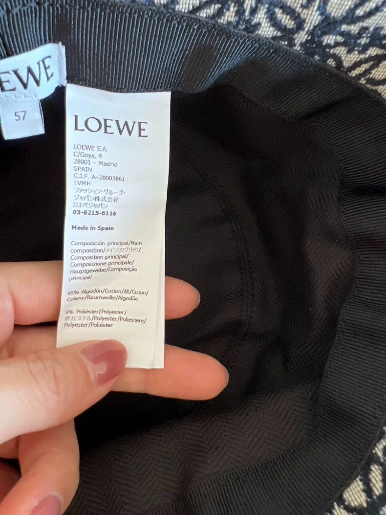 Loewe LOEWE size 57 Blue denim logo classic bucket hat Size ONE SIZE - 6 Thumbnail