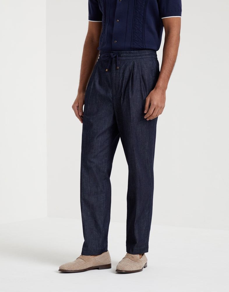 Brunello Cucinelli o1w1db10825 Denim Pants in Navy Blue Size US 30 / EU 46 - 1 Thumbnail