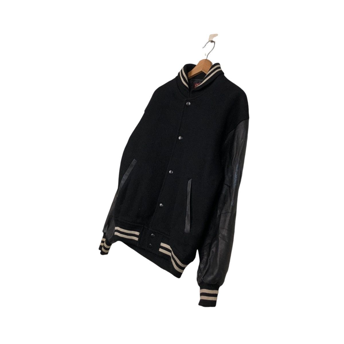 Ralph Lauren 🔥VINTAGE BOMBER JACKET LEATHER CHAPS RALPH LAUREN BIG LOGO Size US M / EU 48-50 / 2 - 4 Thumbnail