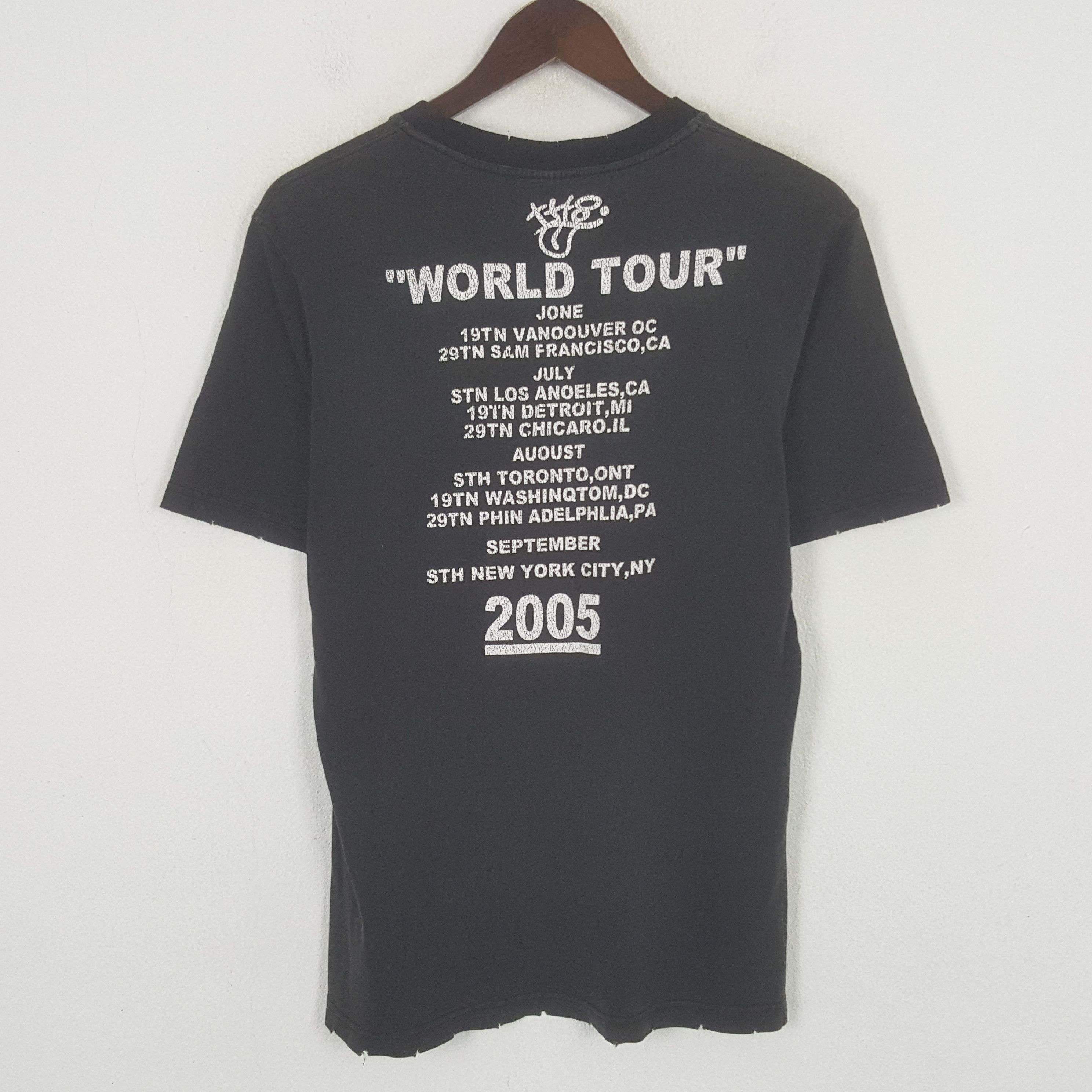 Number (N)ine Vintage Number Nine World Tour 2005 Tshirt Size US S / EU 44-46 / 1 - 3 Thumbnail