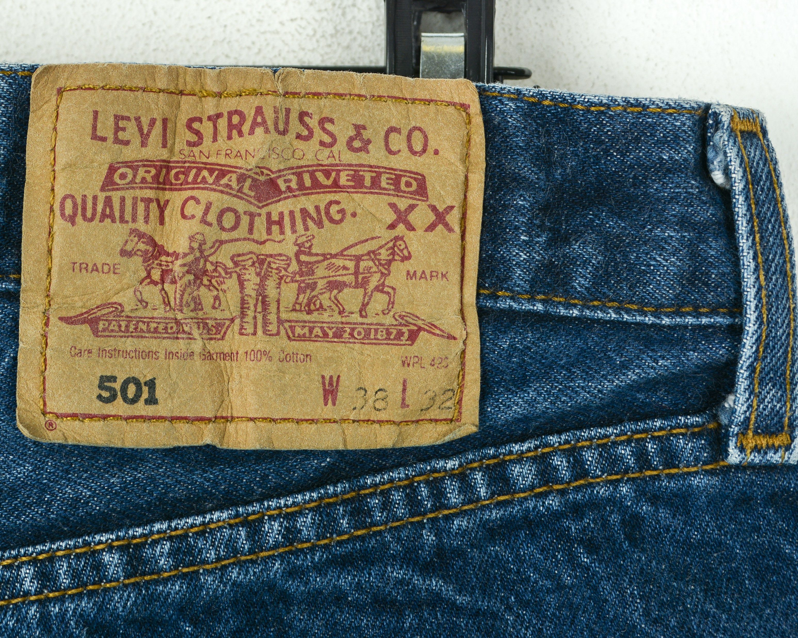 Levi's 501 Vintage 1998 08 Men's W38 L32 Jeans Denim pants trousers Size US 38 / EU 54 - 7 Thumbnail