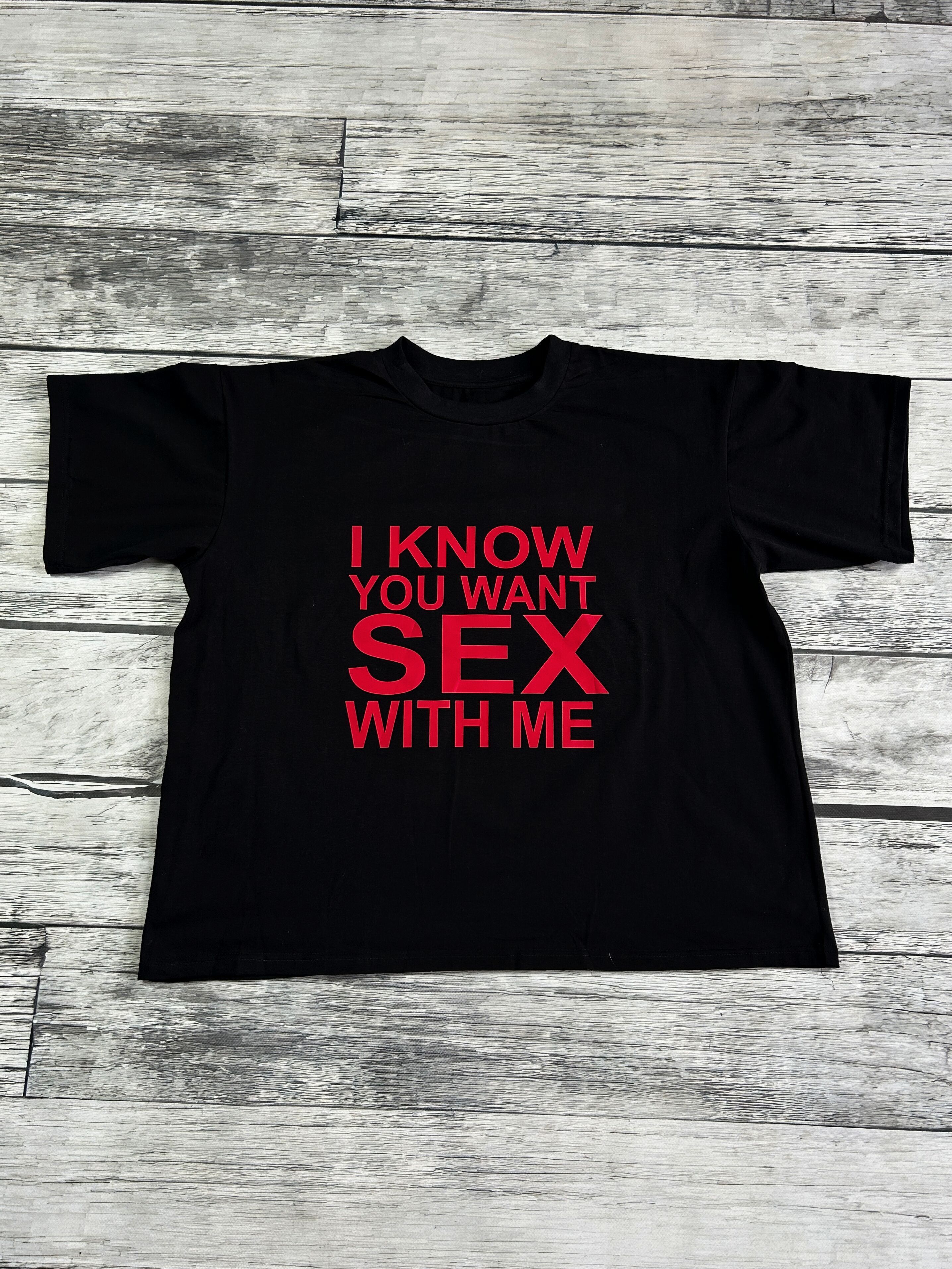 Japanese Brand BALENCIAGA STYLE I KNOW YOU WANT SEX WITH ME Y2K TEE SHIRT Size US M / EU 48-50 / 2 - 1 Thumbnail