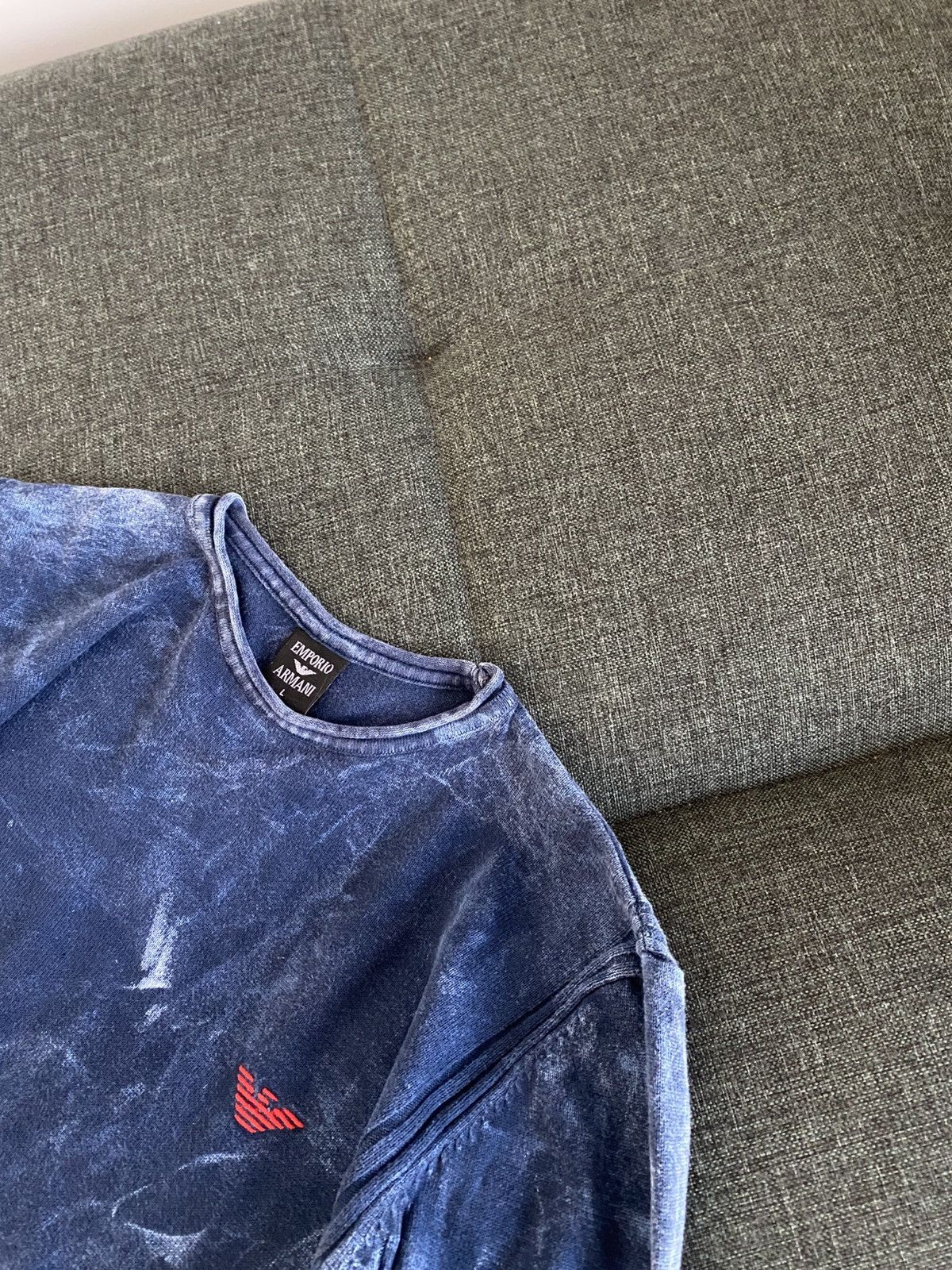 Armani Vintage Armani Sweater Faded Washed Slim Japanese Avant Gard Size US M / EU 48-50 / 2 - 5 Thumbnail
