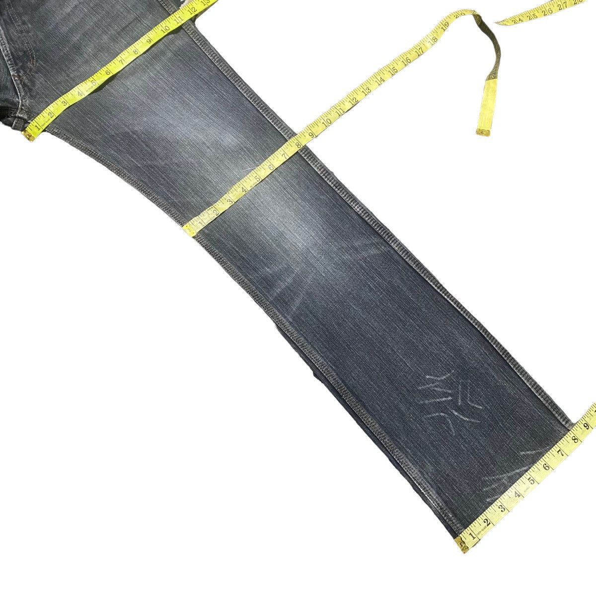 Nicole Club NCFM Leather Snake Skin Denim Flare Jeans Size US 30 / EU 46 - 18 Thumbnail