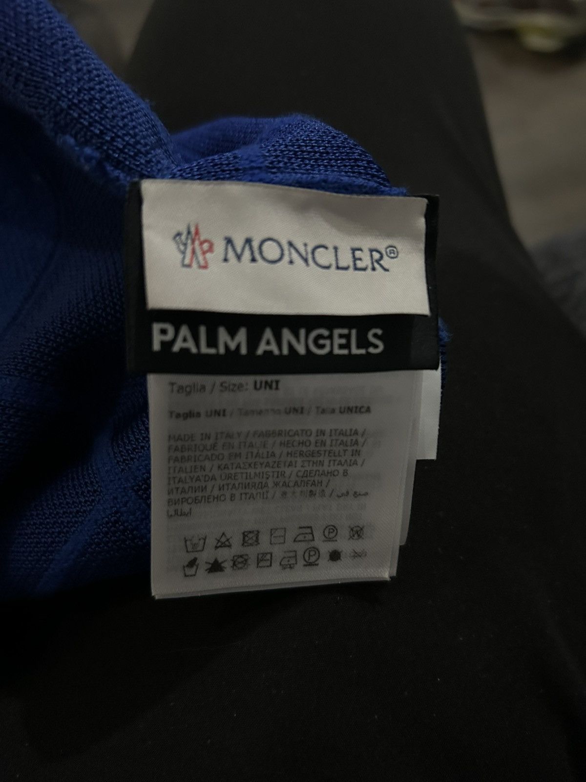 Moncler × Palm Angels Moncler x Palm Angels Beanie Blue Size ONE SIZE - 3 Thumbnail