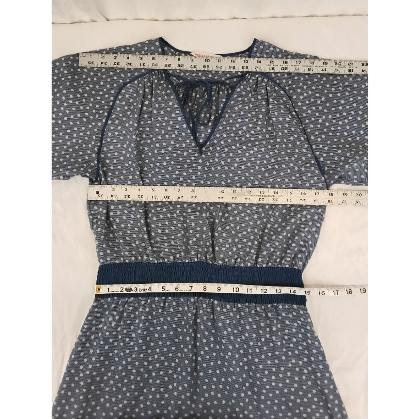 Rebecca Taylor Rebecca Taylor Dress Women's 4 Blue/White Polka Dots Size S / US 4 / IT 40 - 7 Thumbnail