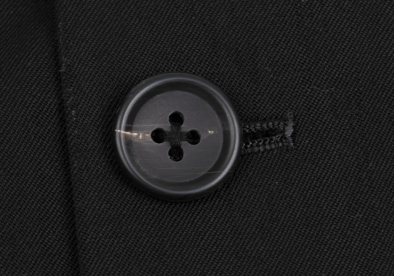Yohji Yamamoto Yohji Yamamoto Wool Gabardine Jacket Black M Size US M / EU 48-50 / 2 - 10 Thumbnail