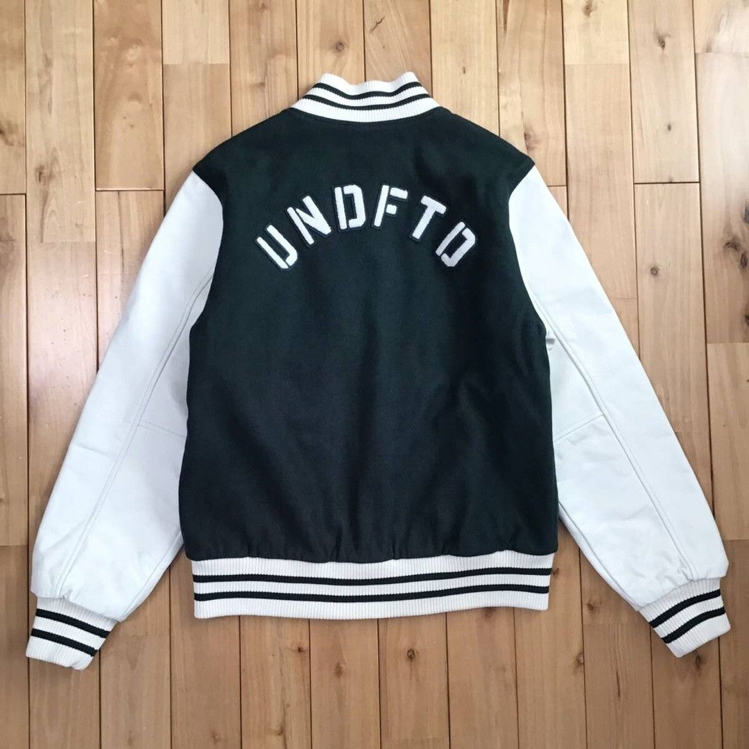 Bape × Undefeated BAPE Undefeated Leather Sleeve Varsity Jacket a bathing ape Size US M / EU 48-50 / 2 - 3 Thumbnail
