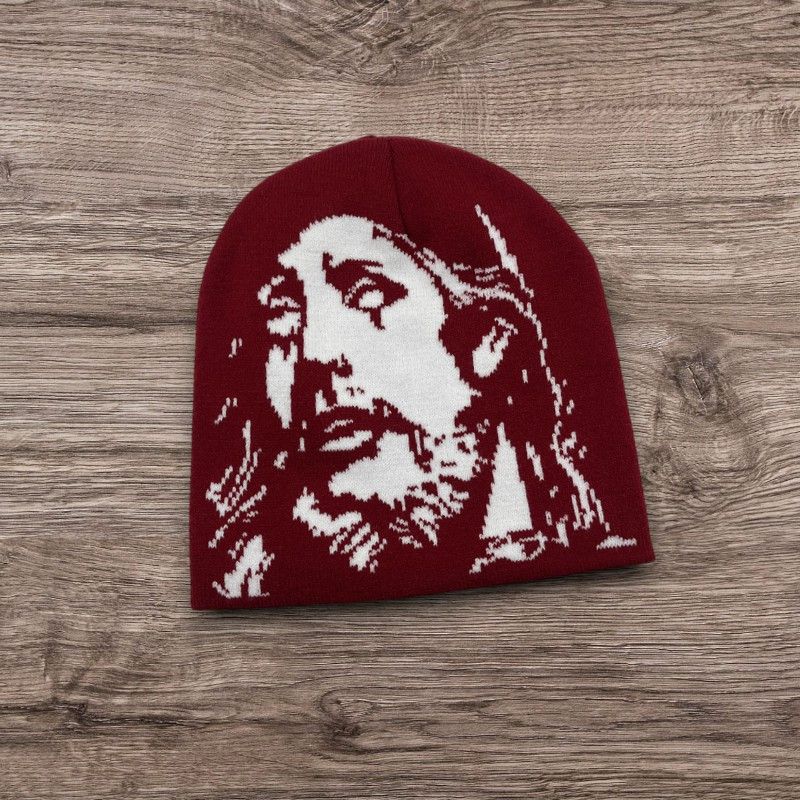 Other Red White Opium Avantgarde Knit Hat jesus ALT Size ONE SIZE - 1 Preview