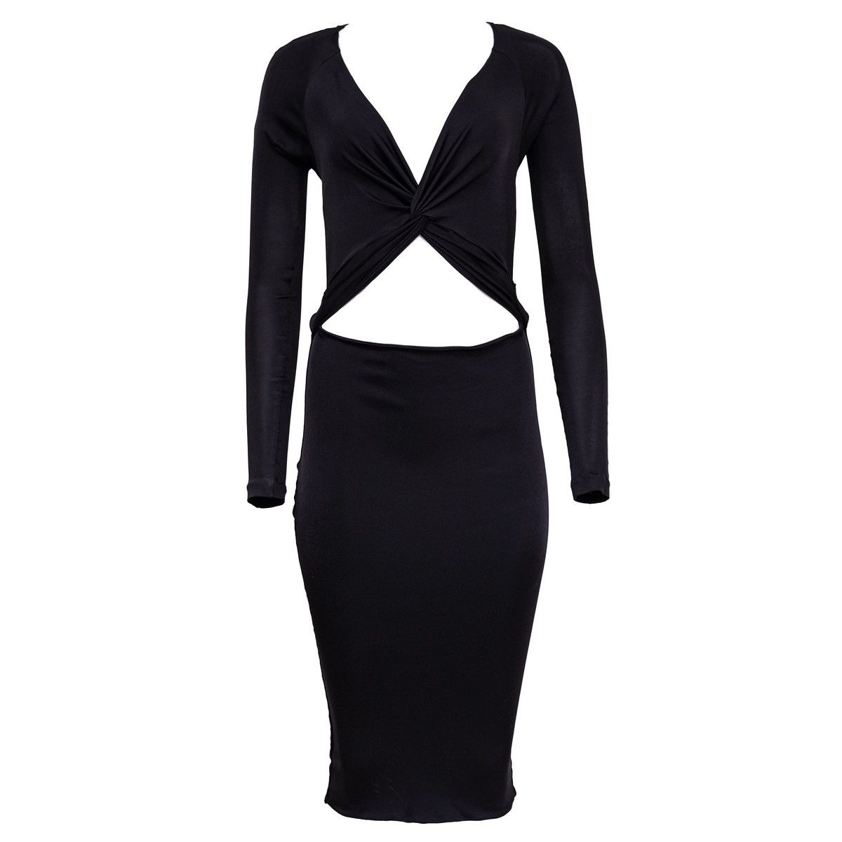 Gucci Gucci By Tom Ford 2003 Black Cutout Midi Dress Size M / US 6-8 / IT 42-44 - 1 Thumbnail