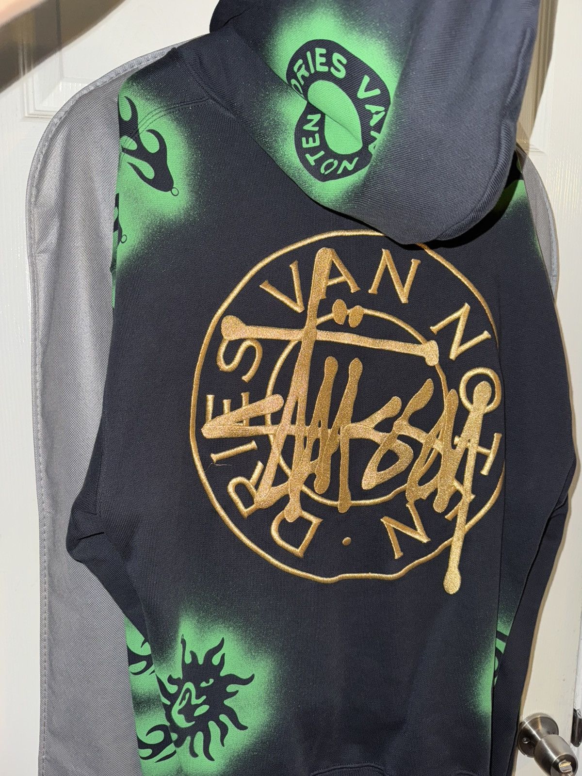 Dries Van Noten × Stussy Stussy x Dries Van Noten Embroidered Hoodie Size US L / EU 52-54 / 3 - 4 Thumbnail
