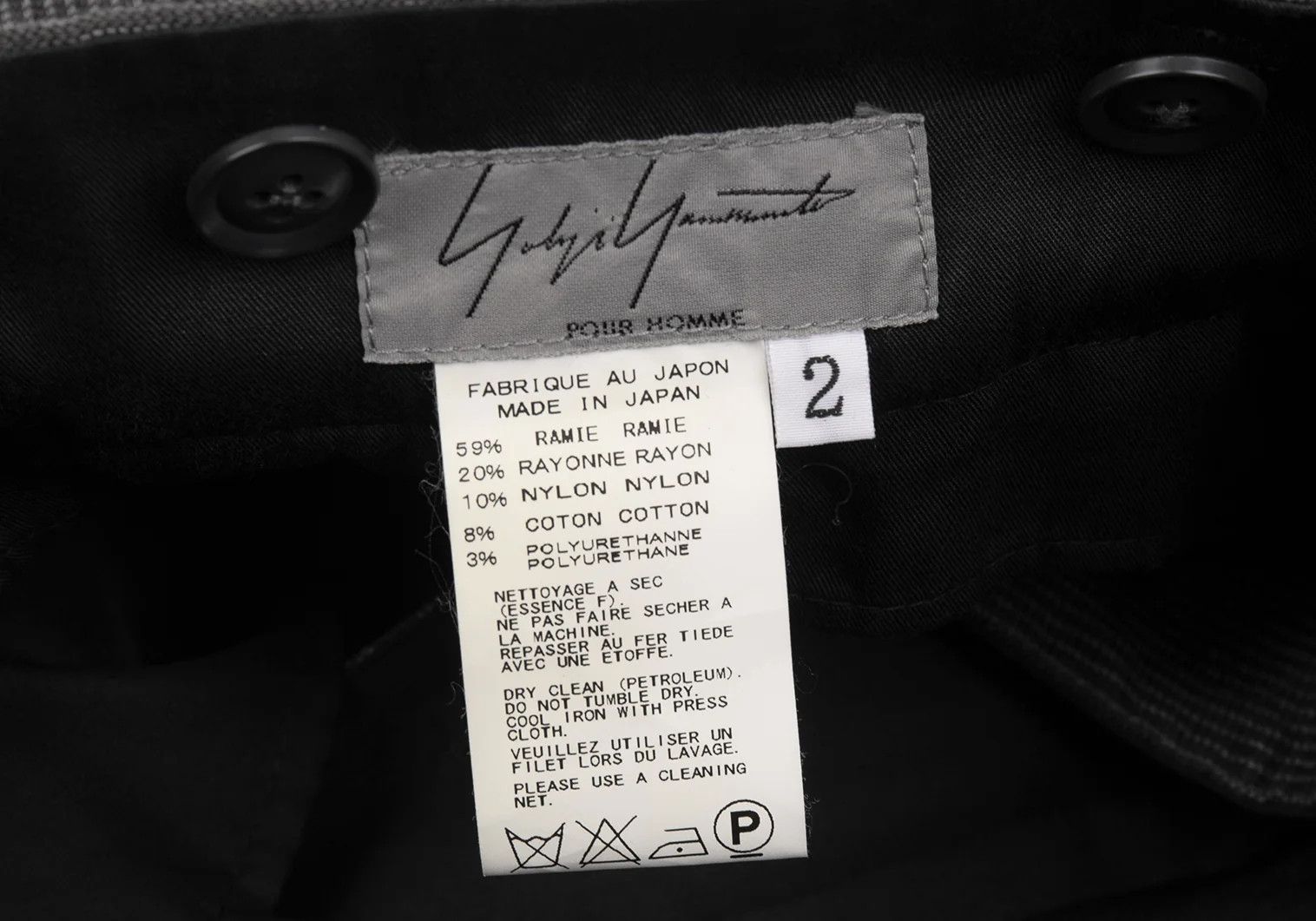 Yohji Yamamoto Yohji Yamamoto Linen Blend Stripe Trousers Gray Size US 32 / EU 48 - 12 Thumbnail