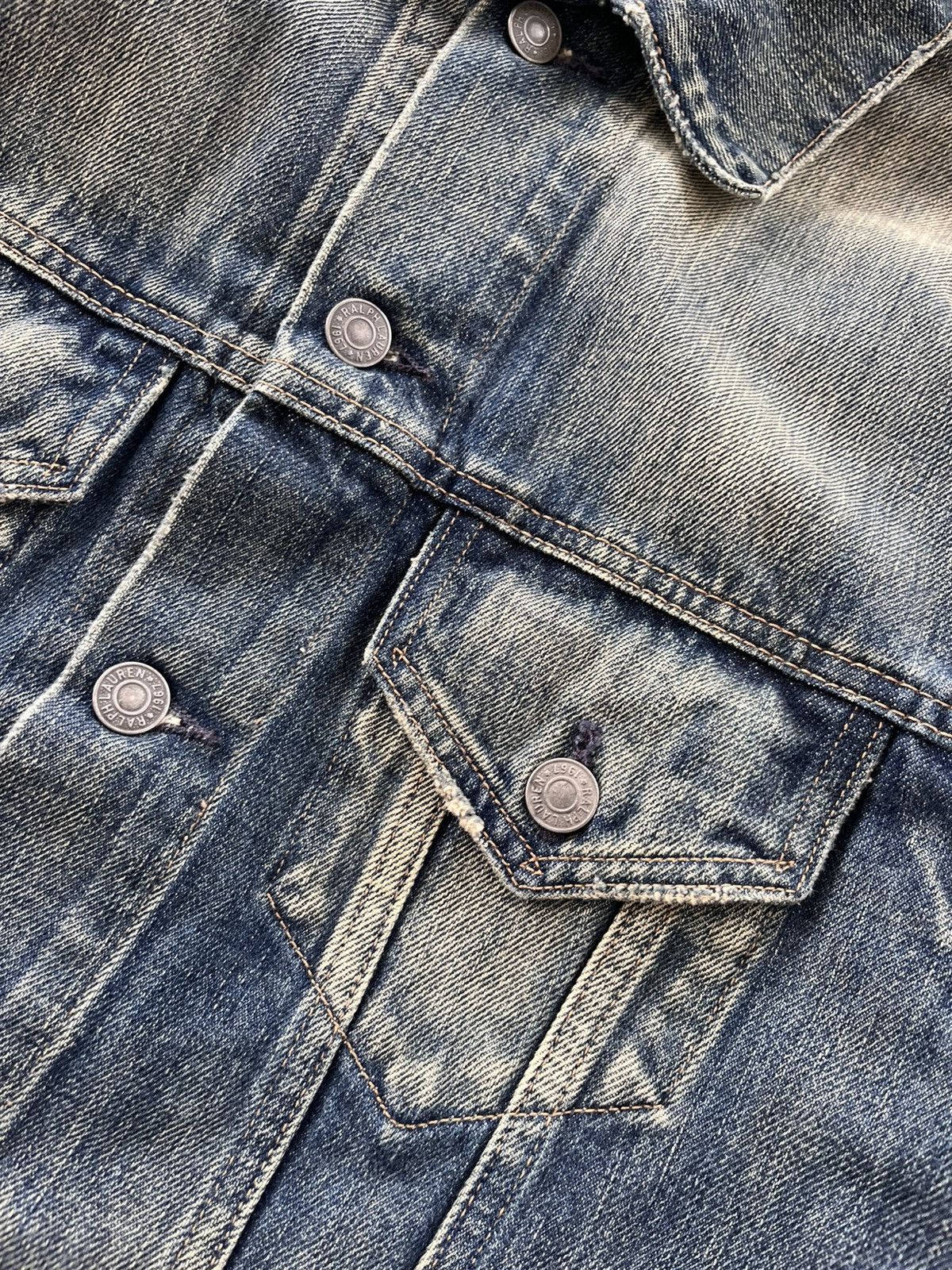 Polo Ralph Lauren Vintage Polo Ralph Lauren Avantgarde Faded Y2K Denim Jacket Size US S / EU 44-46 / 1 - 9 Thumbnail