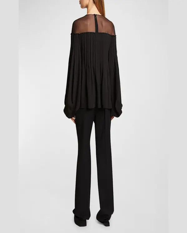 Chloe o1y0825 Silk Blouse in Black Size S / US 4 / IT 40 - 4 Thumbnail