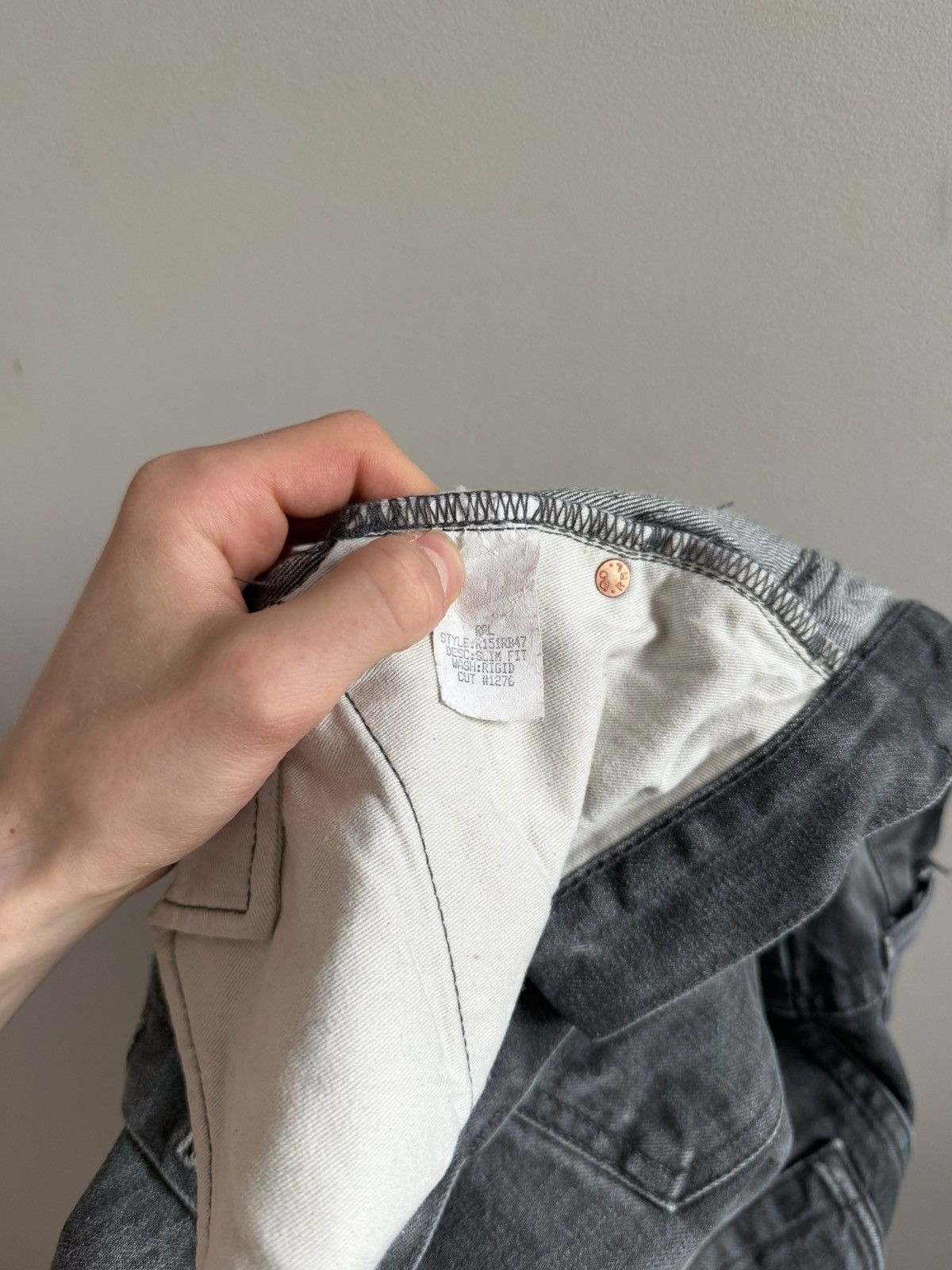 RRL Ralph Lauren Vintage Slim RRL Selvedge Denim Faded Jeans Size US 34 / EU 50 - 8 Thumbnail