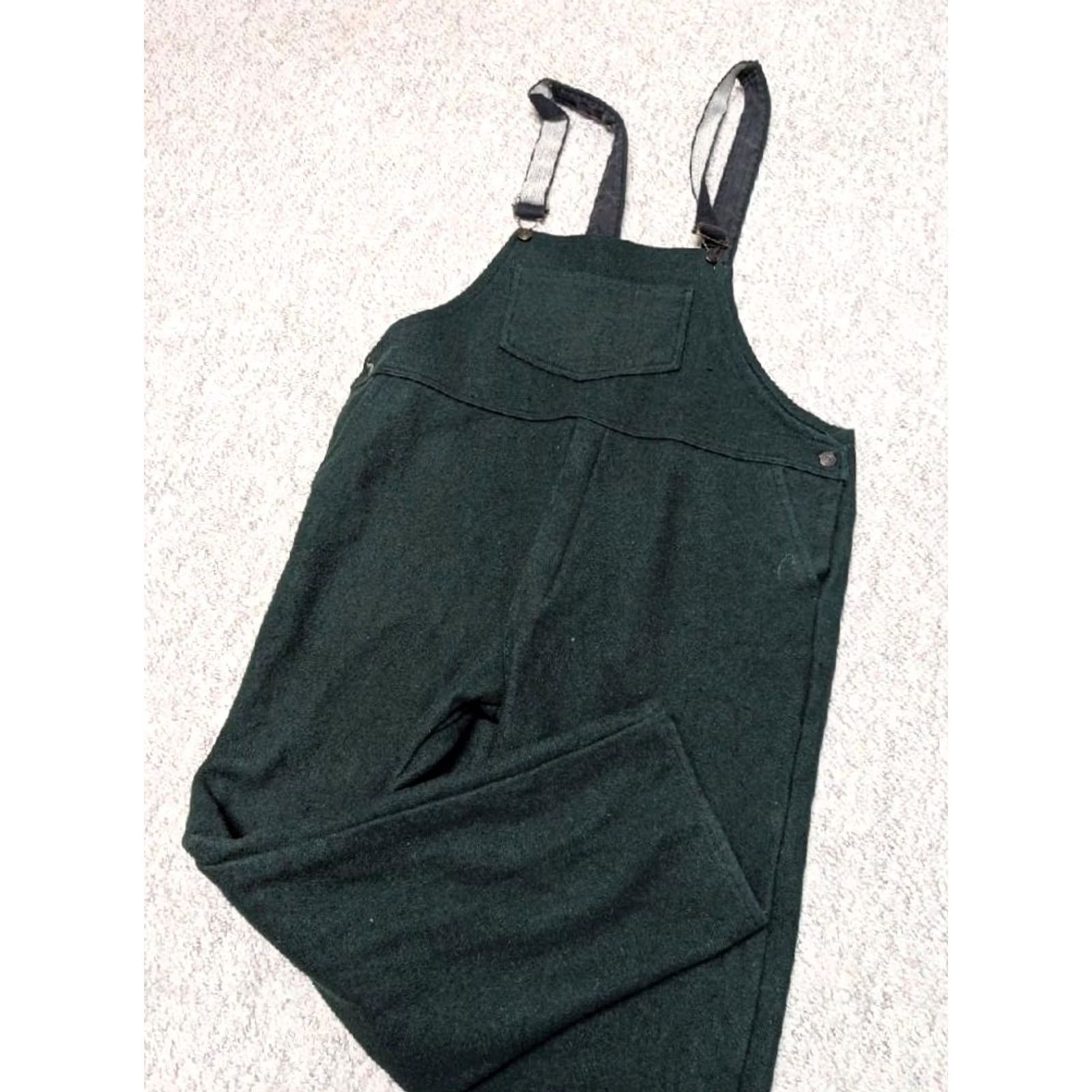 Vintage VINTAGE Codet Hunting Pants Bibs Wool Green 38x32 XL Canada Mens Overalls/ pants Size US 36 / EU 52 - 6 Thumbnail