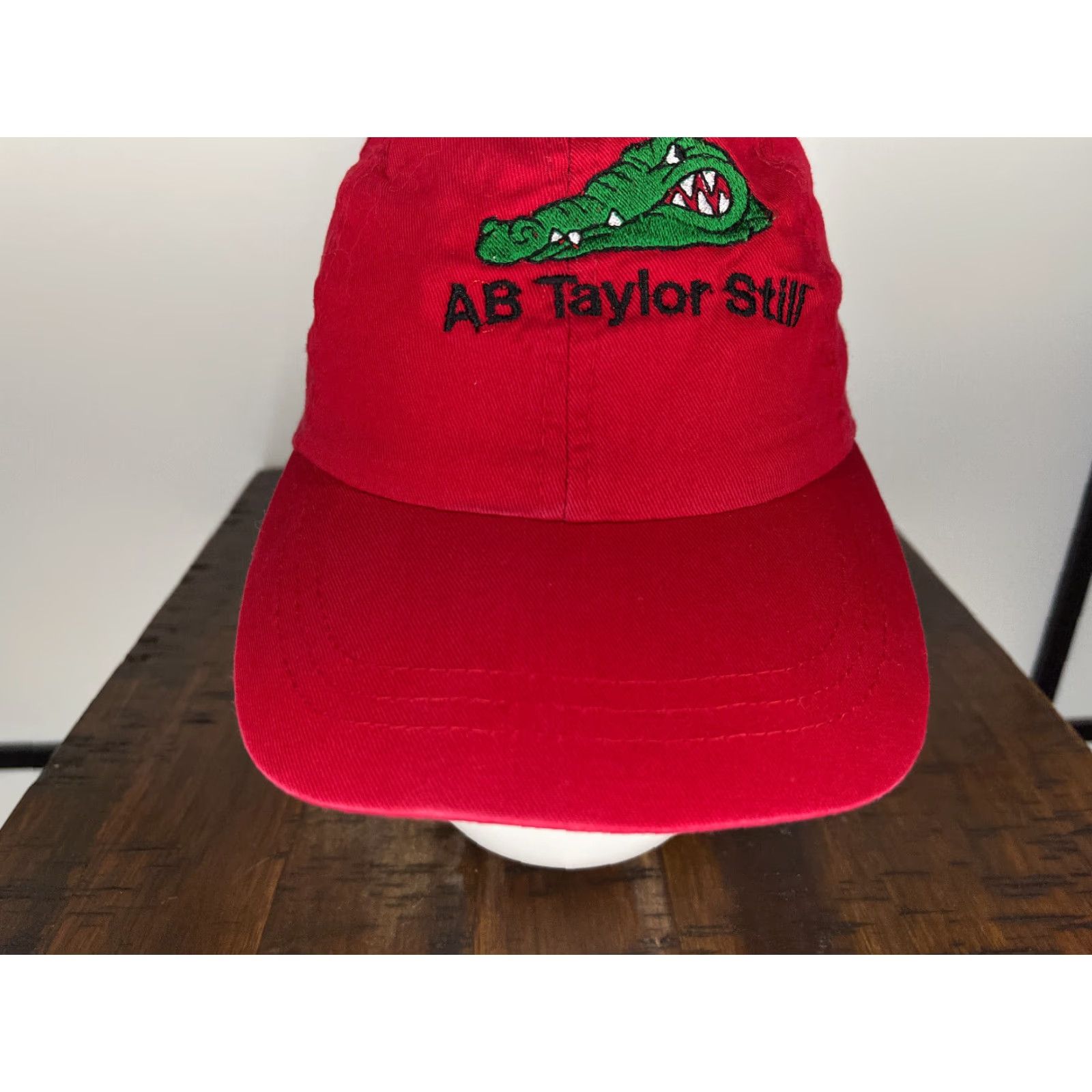Vintage AB Taylor Still Hat Strap Back Adult One Size Red Alligator Head 100% Cotton Size ONE SIZE - 3 Thumbnail