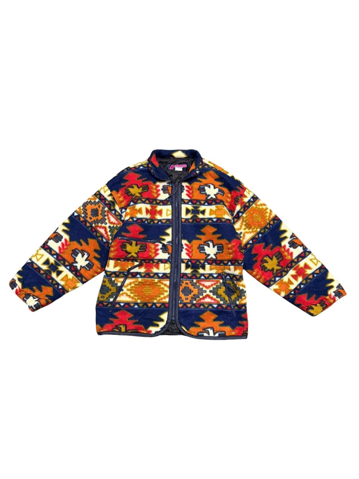 Vintage Vintage Tyrolia Fullprint Navajo Fleece Zipper Jacket Size US M / EU 48-50 / 2 - 1 Thumbnail