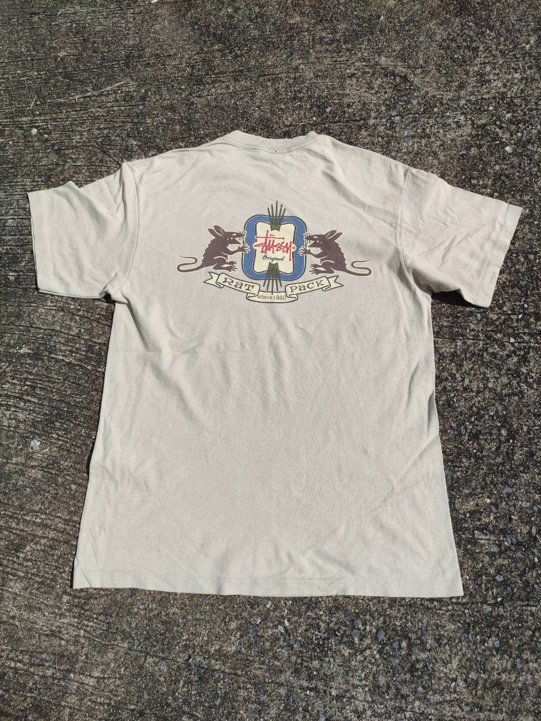 Stussy Vtg 90's Stussy " Rat Pack " Made in USA T-Shirt Size US L / EU 52-54 / 3 - 2 Thumbnail