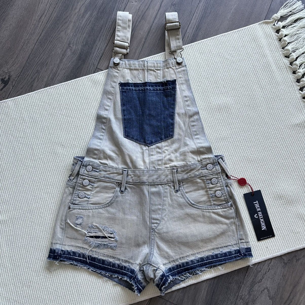 True Religion True Religion Light Spectrum Denim Overall Shorts Size 26" / US 2 / IT 38 - 4 Thumbnail