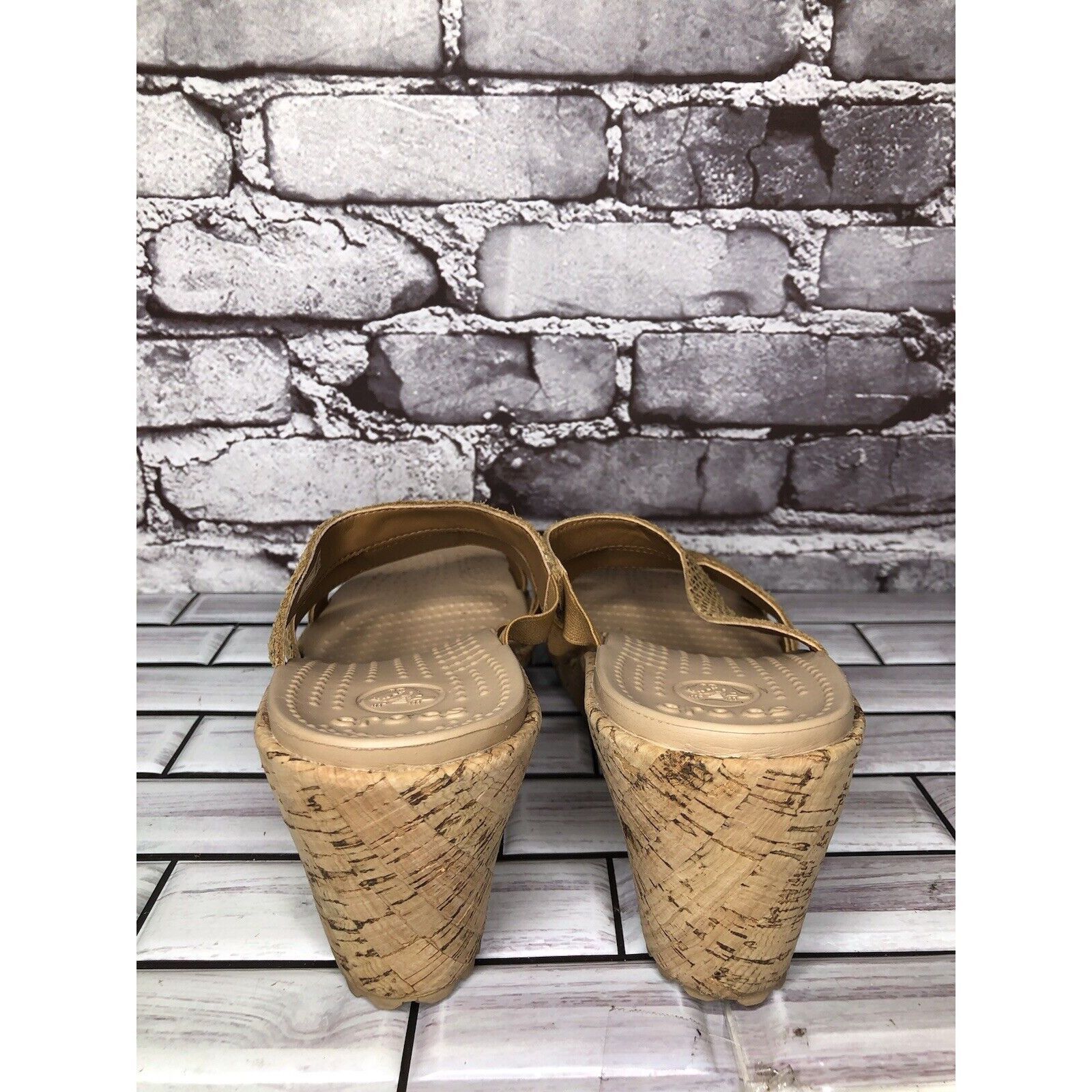 Crocs Crocs A-Leigh Gold Leather Snake Print Cork Wedge Sandals Wo Size US 11 / IT 41 - 4 Thumbnail