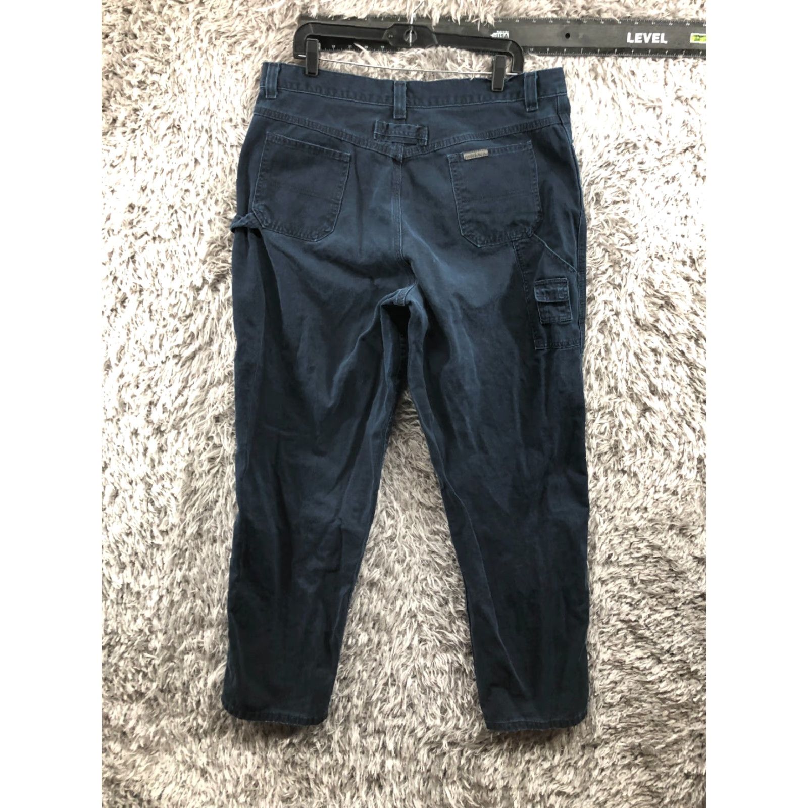 Lee Lee Riveted By Lee Straight Chino Pants Mens 36x32 Blue Workwear 5-Pocket Zip Button Flat Front Slimming Stretch Regular Straight Leg Vintage No Size US 36 / EU 52 - 5 Thumbnail