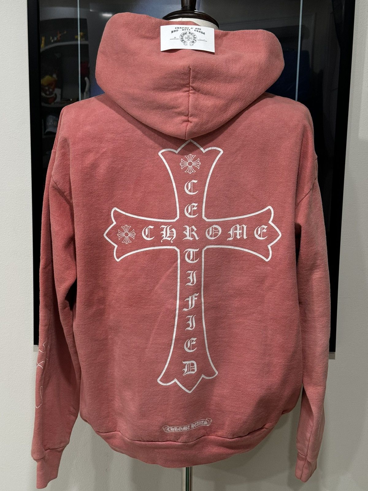 Chrome Hearts X Drake Certified Lover Boy Washed Red Hoodie