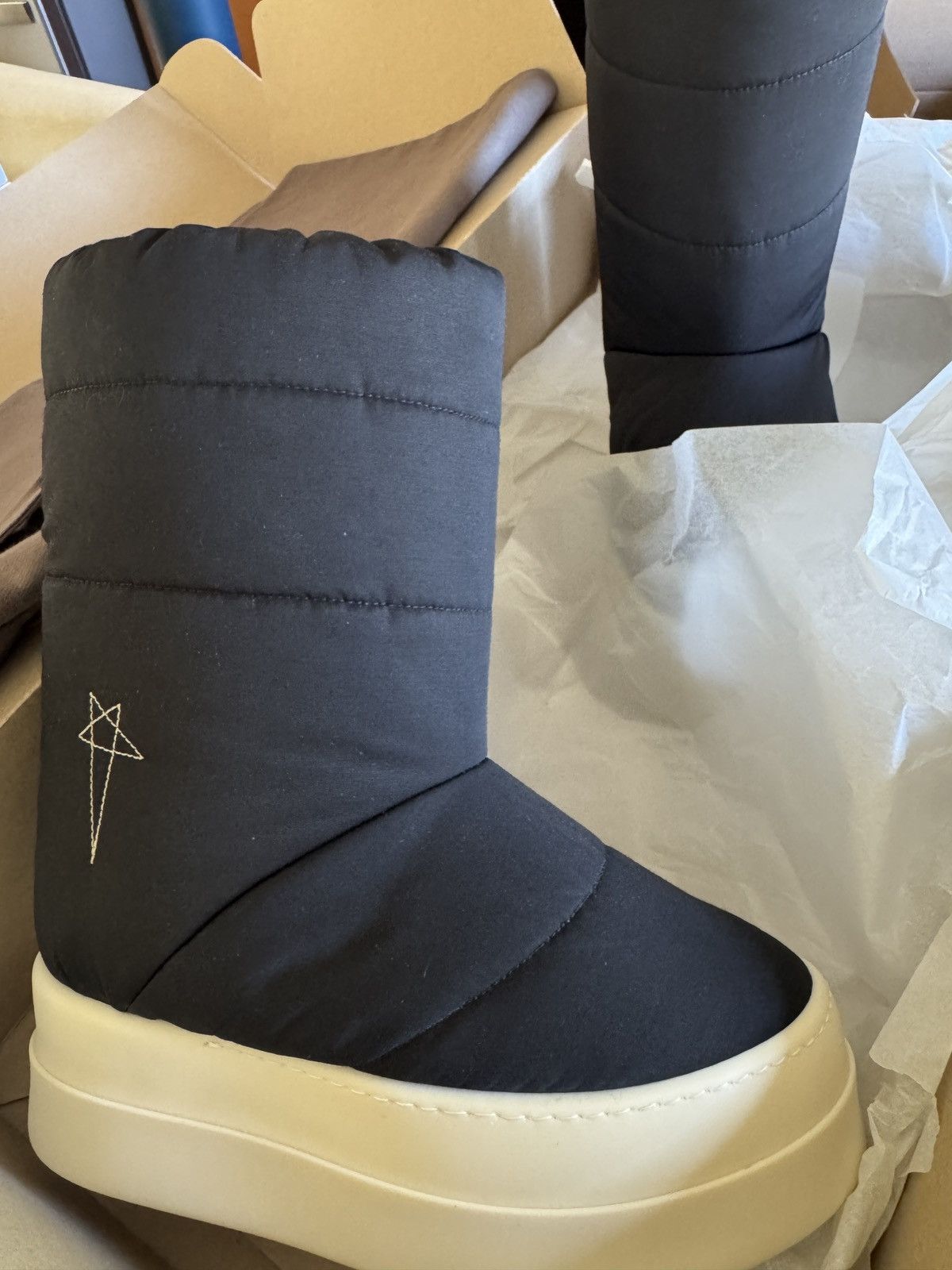 Rick Owens Rick Owens DRKSHDW Black Porterville Mega Bumper Lunar Boots Size US 9.5 / IT 39.5 - 3 Thumbnail