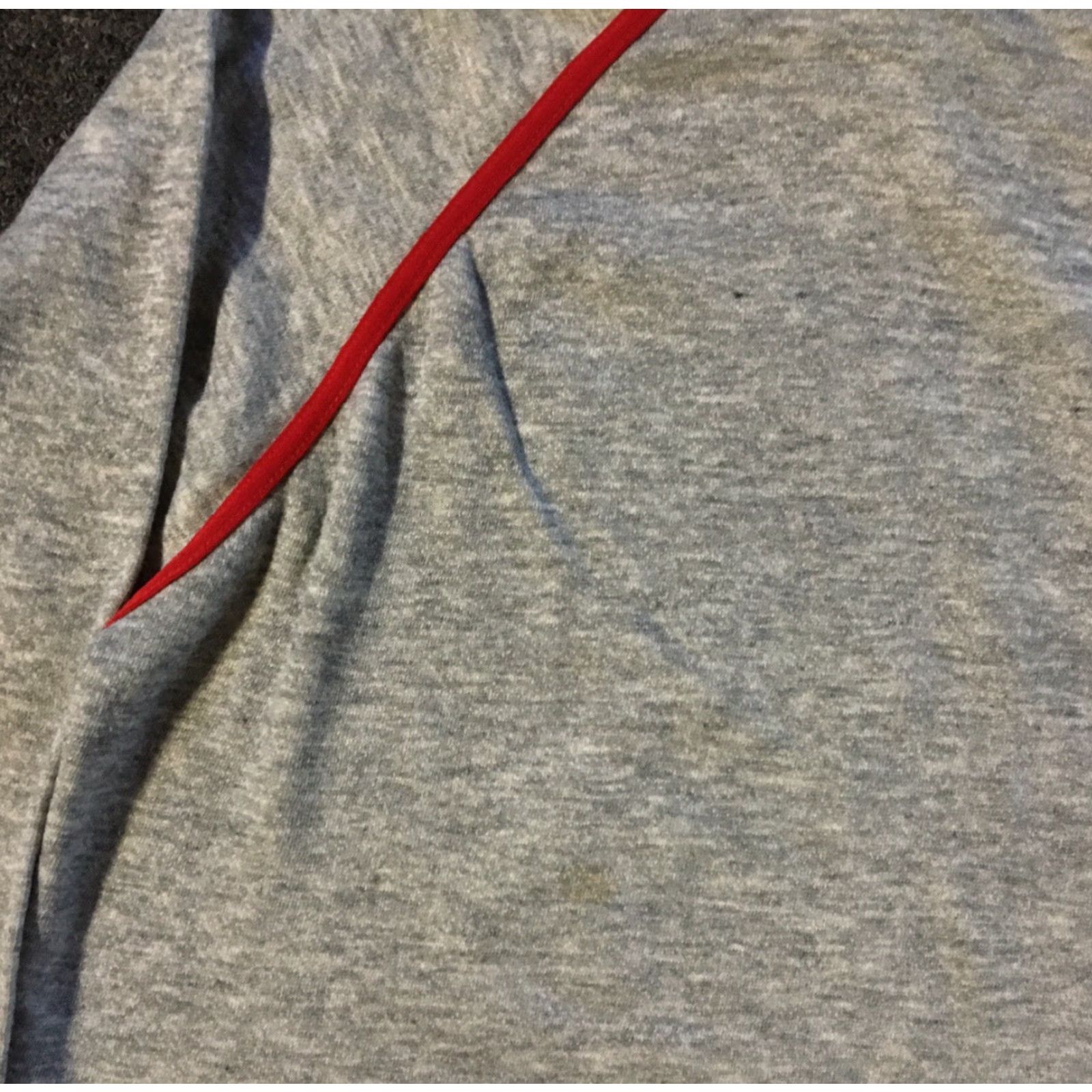 Vintage VINTAGE 70s Distressed Hoodie M Gray Red USA Track Grunge Punk PE Surf Army Biker 90s 80s USA Size US M / EU 48-50 / 2 - 6 Thumbnail