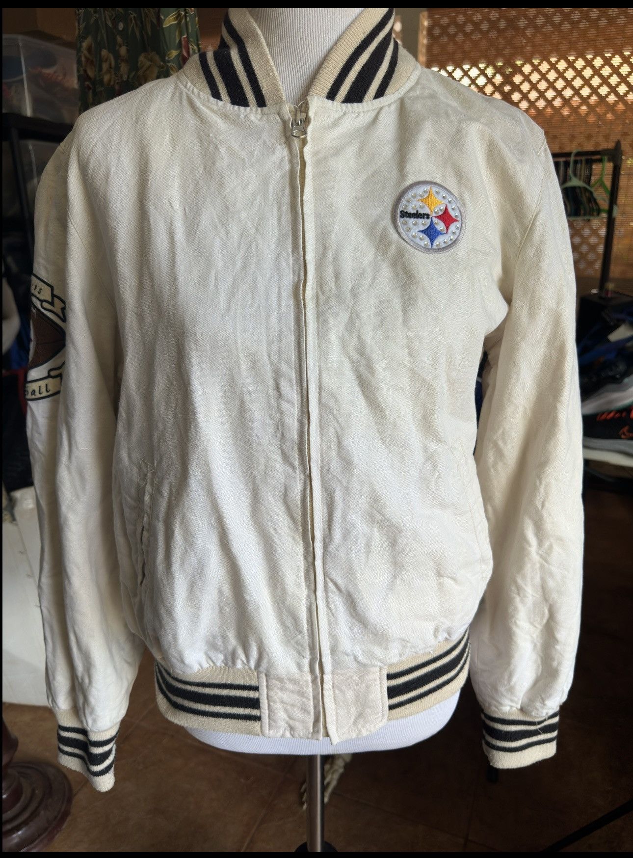 NFL NFL Jacket Beige Pittsburgh Streelers Women's Medium Size M / US 6-8 / IT 42-44 - 1 Thumbnail