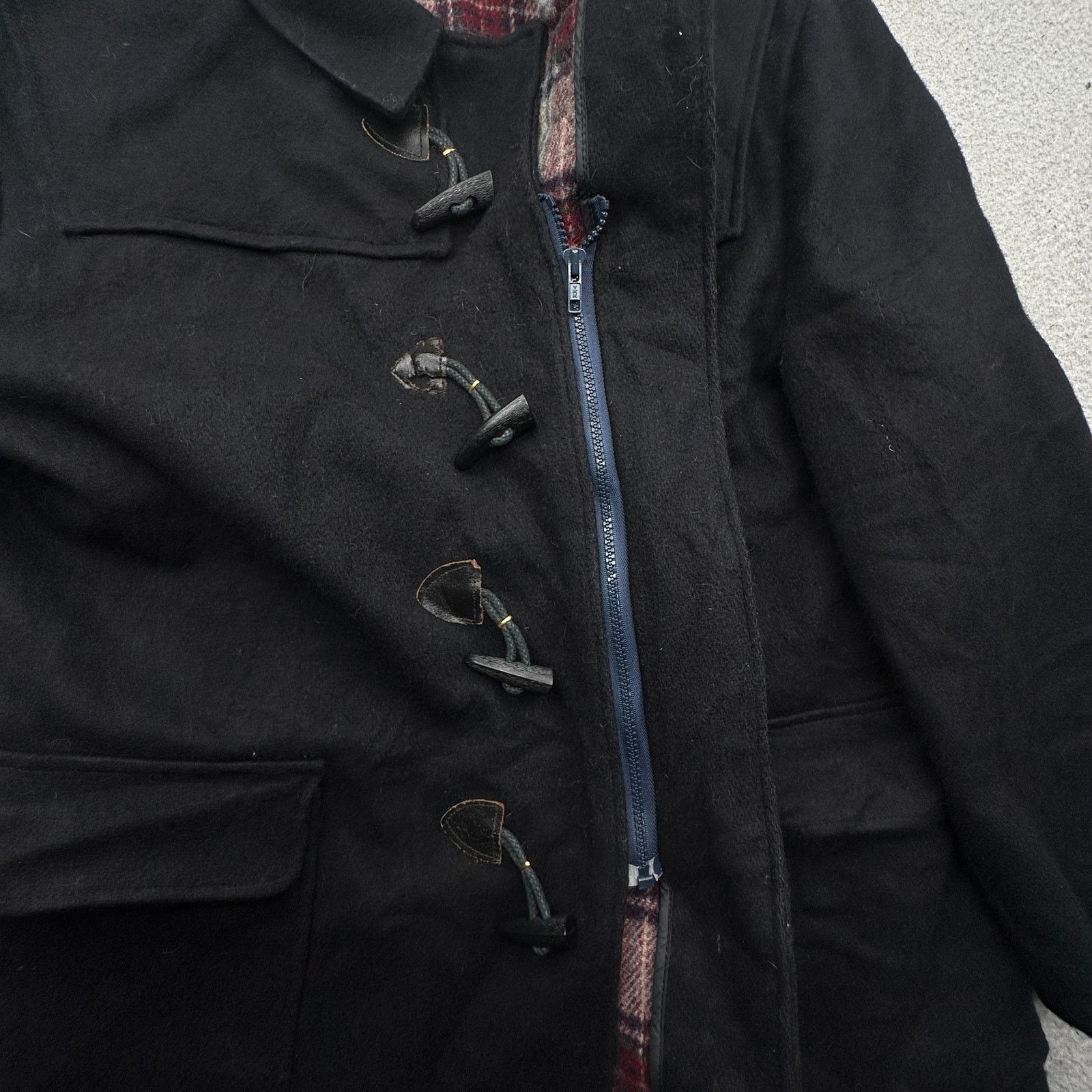 Woolrich Woolen Mills VTG Woolrich Duffle Wool Coat Mens XL 44 Toggles Plaid Lined Size US XL / EU 56 / 4 - 17 Thumbnail