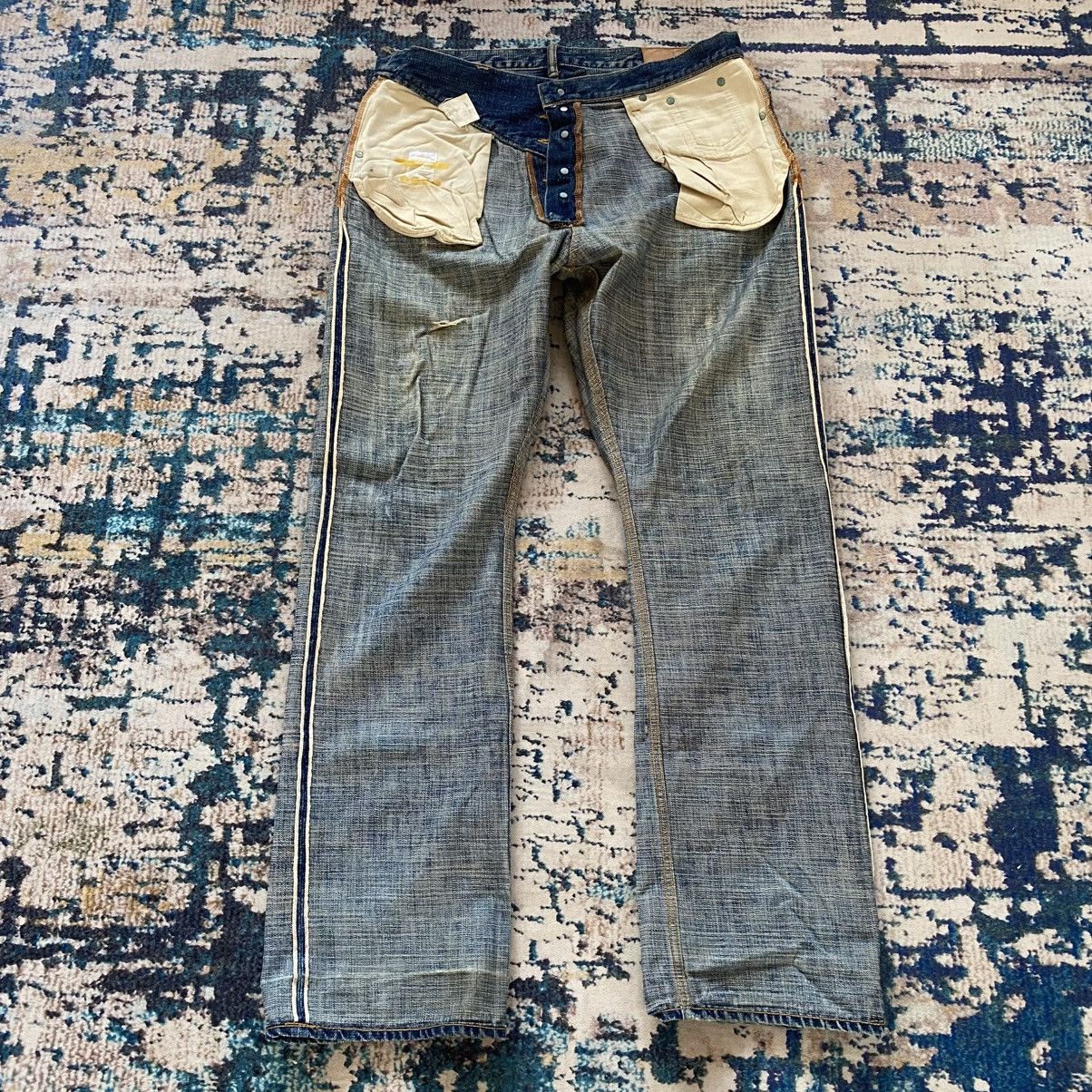 Japanese Brand Swagger distressed denim jeans selvedge rare LIKE flat head Size US 38 / EU 54 - 18 Thumbnail
