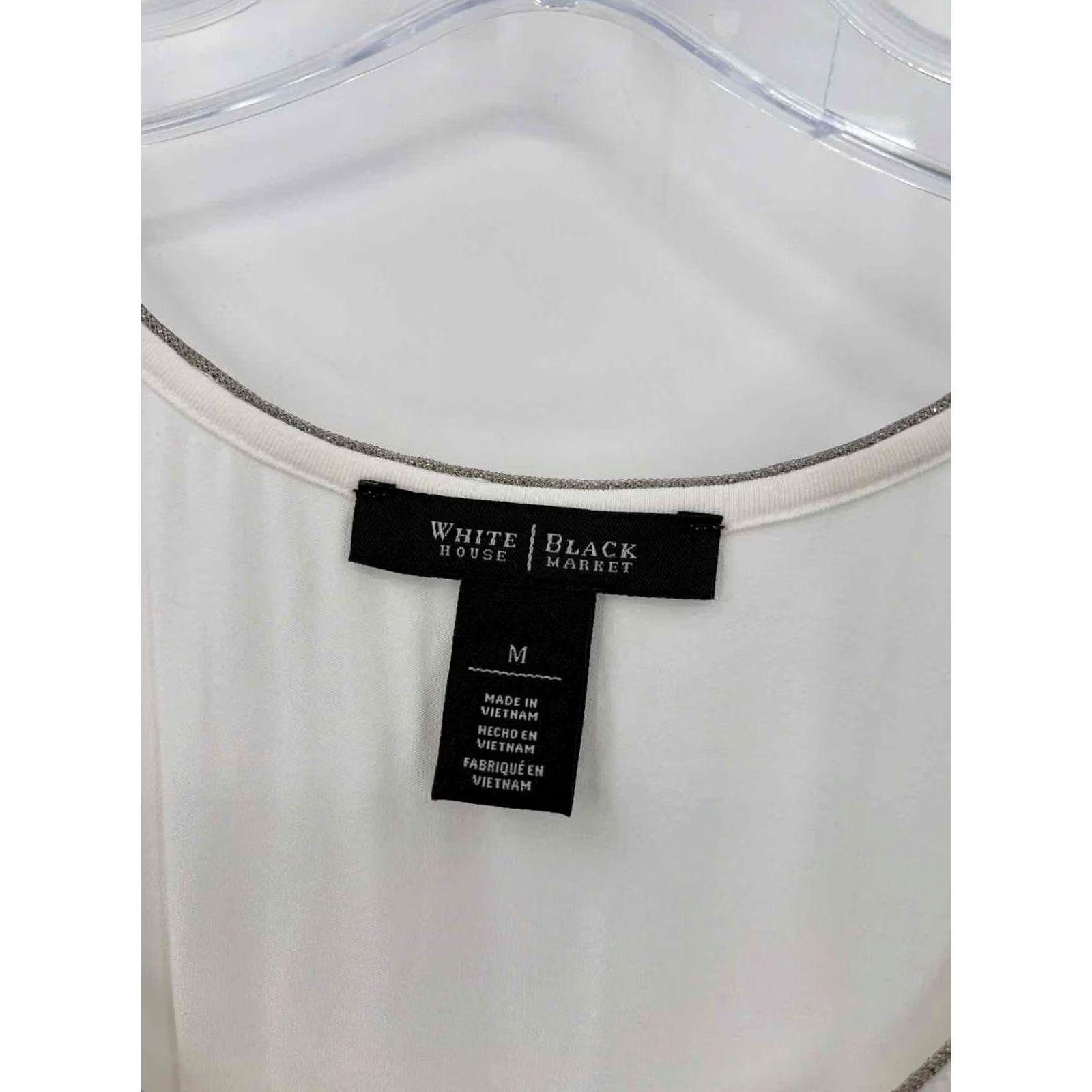 Vintage Pre-Owned WHBM White Tank Top Medium Regular Womens Size M / US 6-8 / IT 42-44 - 2 Thumbnail