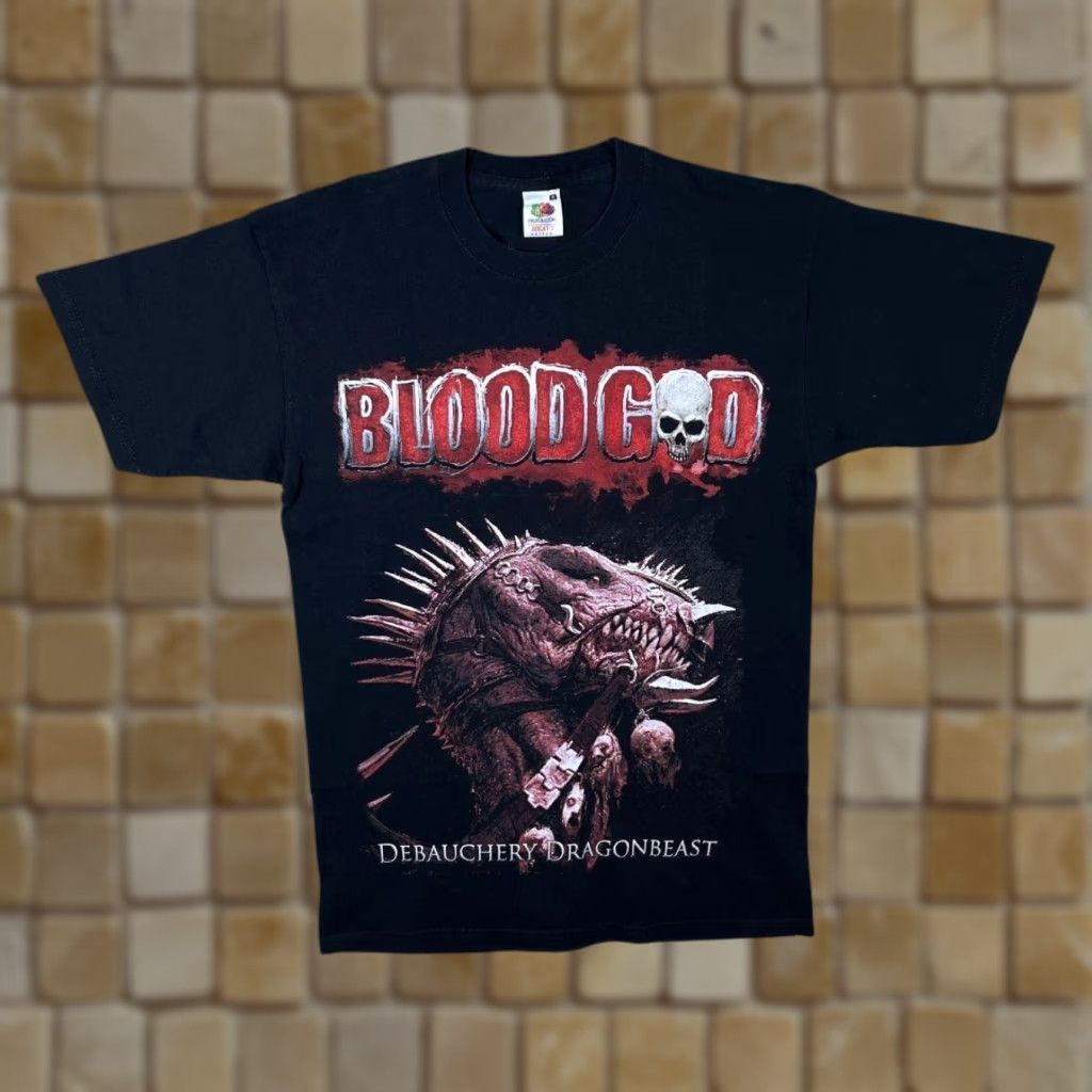 Fruit Of The Loom Bloodgod Debauchery Dragonbeast Death Heavy Metal Band Black T-Shirt M S Mens Regular Cotton Graphic Print Front Back Size US S / EU 44-46 / 1 - 1 Thumbnail
