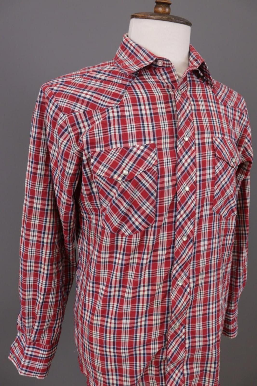 Wrangler Vintage Wrangler Western Red Check Overshirt Shirt Size M Size US M / EU 48-50 / 2 - 6 Thumbnail