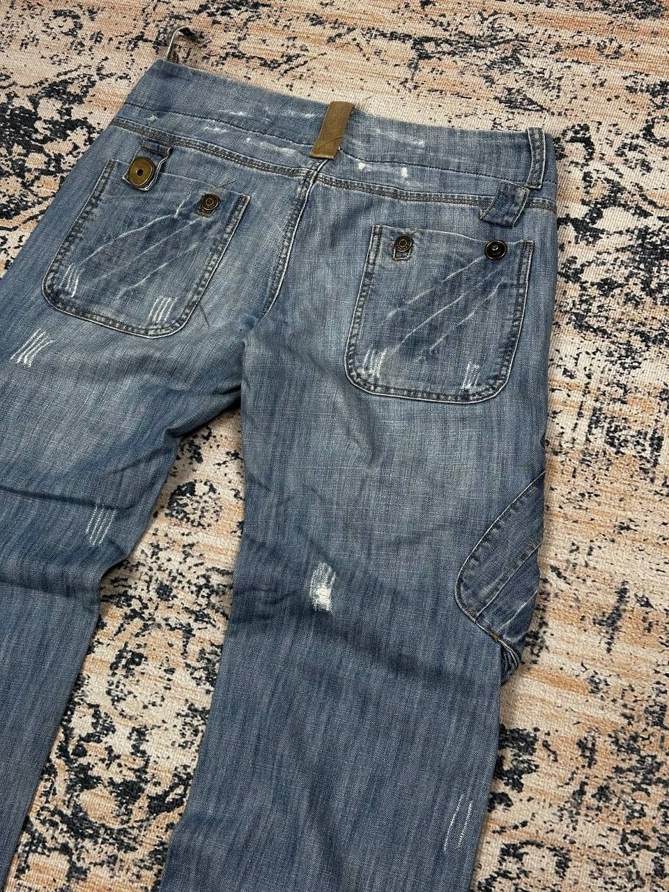Japanese Brand Flare Cargo Avant Garde Vintage Grunge Opium Jeans Size US 34 / EU 50 - 12 Thumbnail