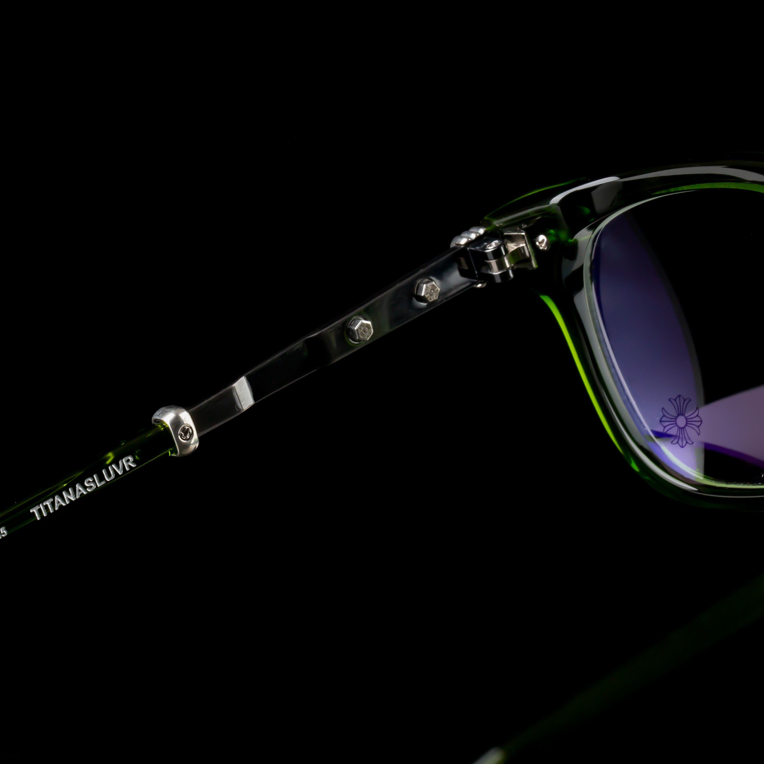 Chrome Hearts CHROME HEARTS TITANASLUVR MOSS/ PEWTER GLASSES Size ONE SIZE - 3 Thumbnail