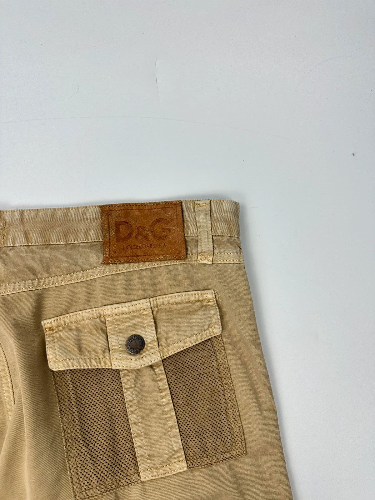 Dolce & Gabbana Dolce & Gabbana SS03 Cargo Mesh Beige Baggy Pants Size US 38 / EU 54 - 6 Thumbnail